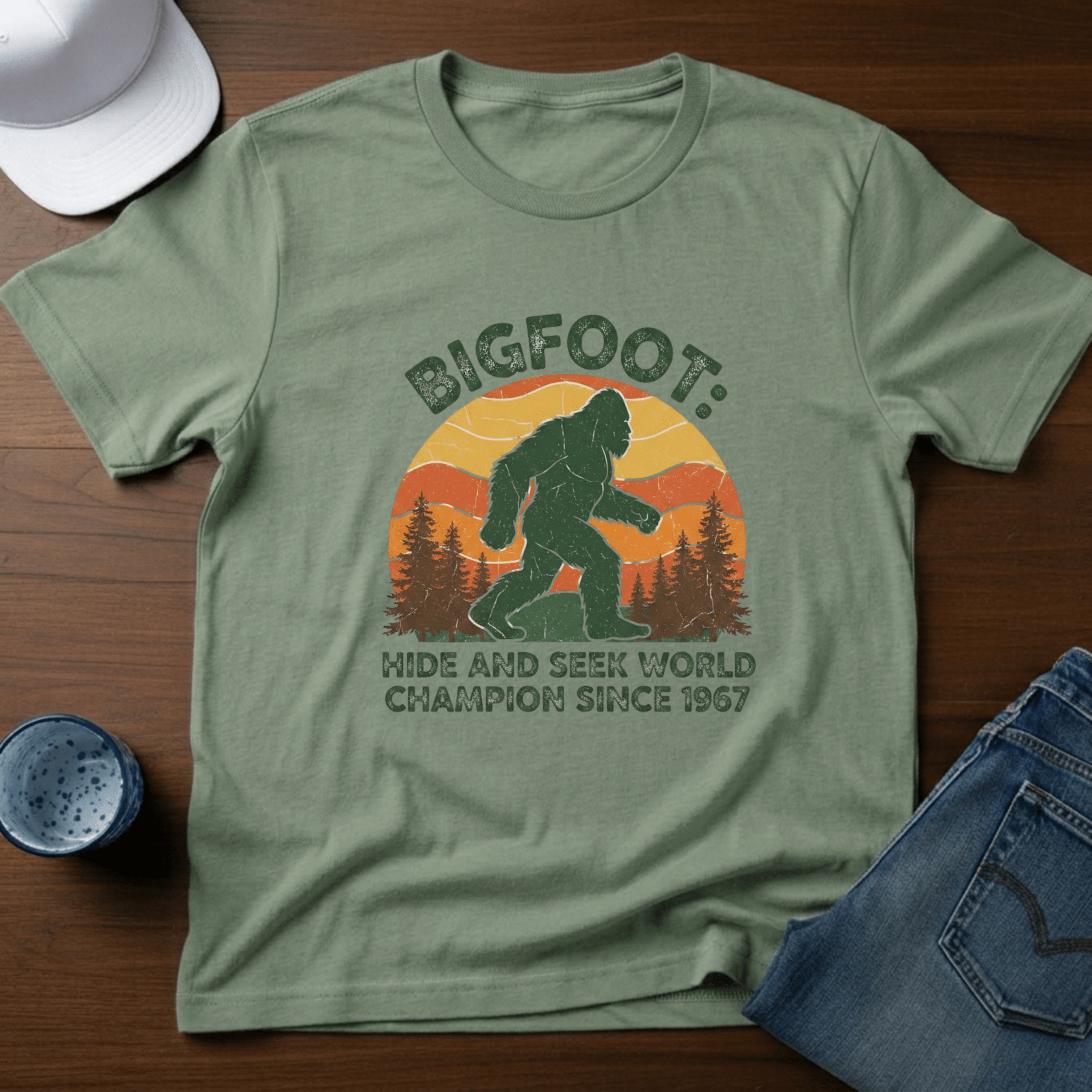 Bigfoot: Hide And Seek World Champion T-Shirt - Deadpan Outdoors Co.