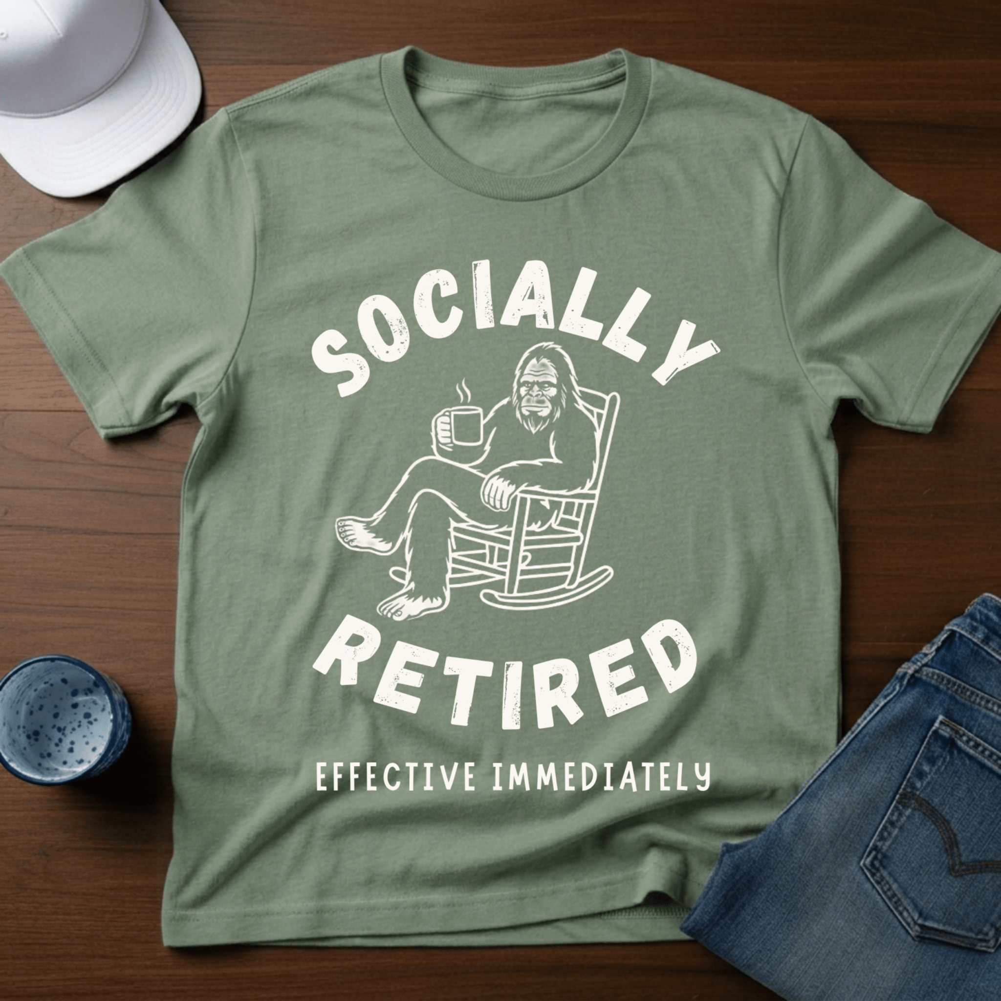 Socially Retired - Effective Immediately T-Shirt - Deadpan Outdoors Co.