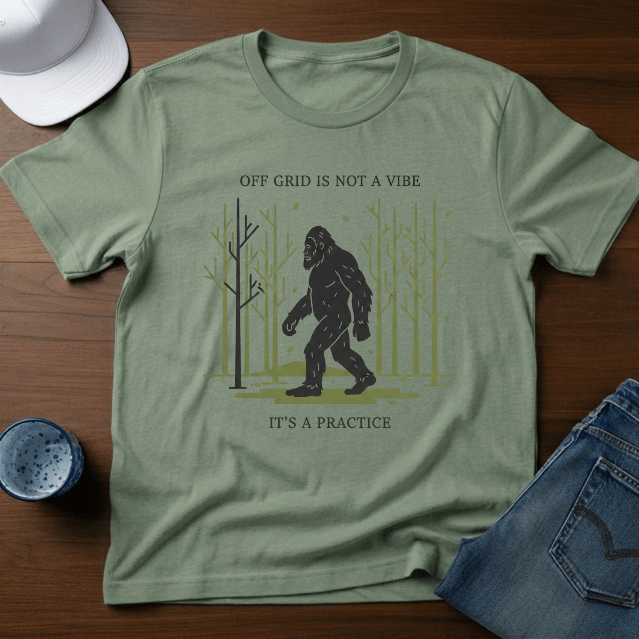 Off Grid Is Not A Vibe It's A Practice T-Shirt - Deadpan Outdoors Co.