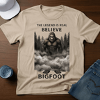 The Legend Is Real - Believe - Bigfoot T-Shirt - Outdoor Bigfoot Tee - Deadpan Outdoors Co.