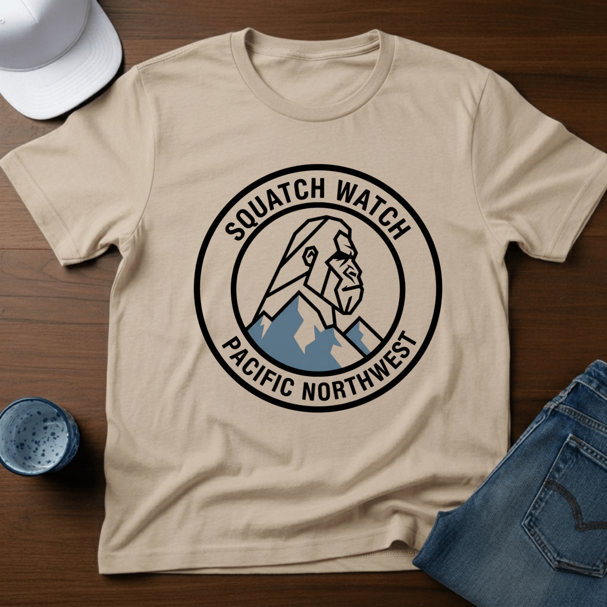 Squatch Watch Pacific Northwest T-Shirt - Deadpan Outdoors Co.