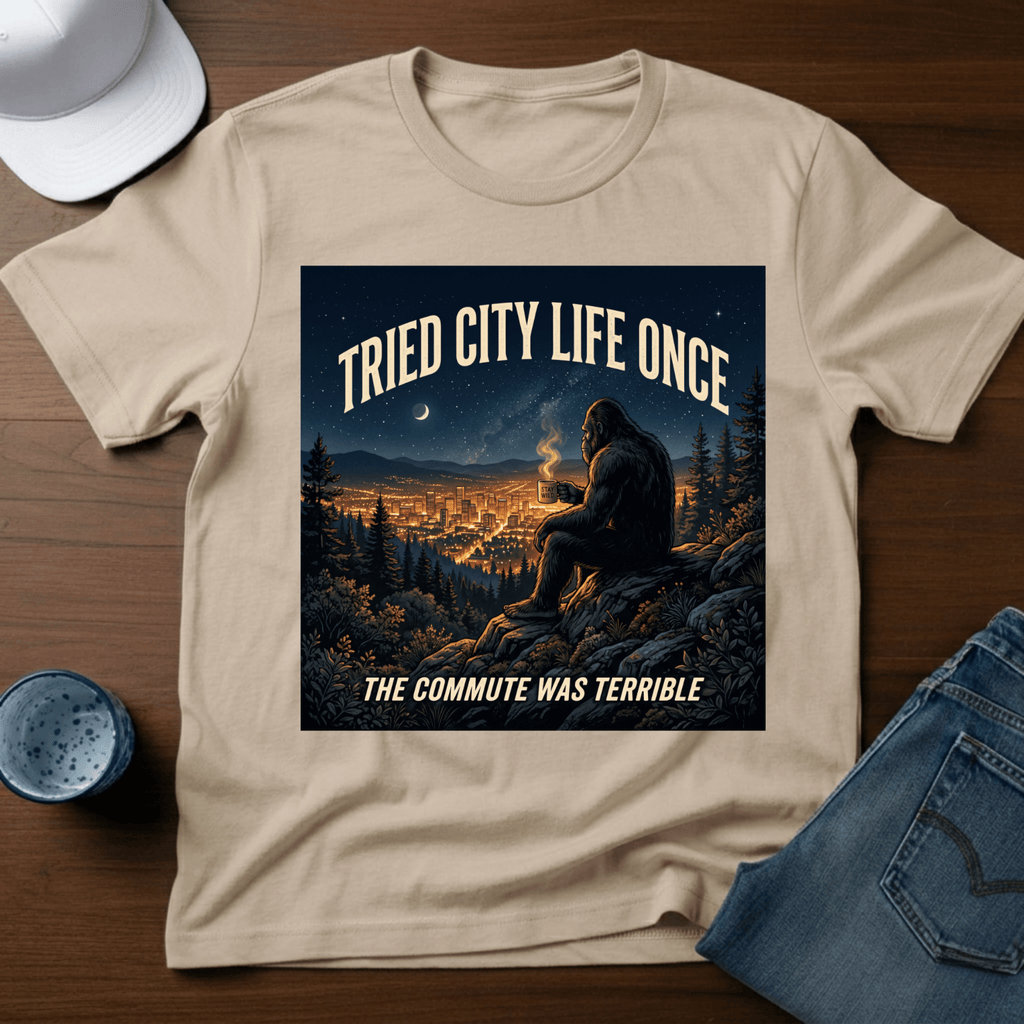 Tried City Life Once - The Commute Was Terrible T-Shirt - Deadpan Outdoors Co.