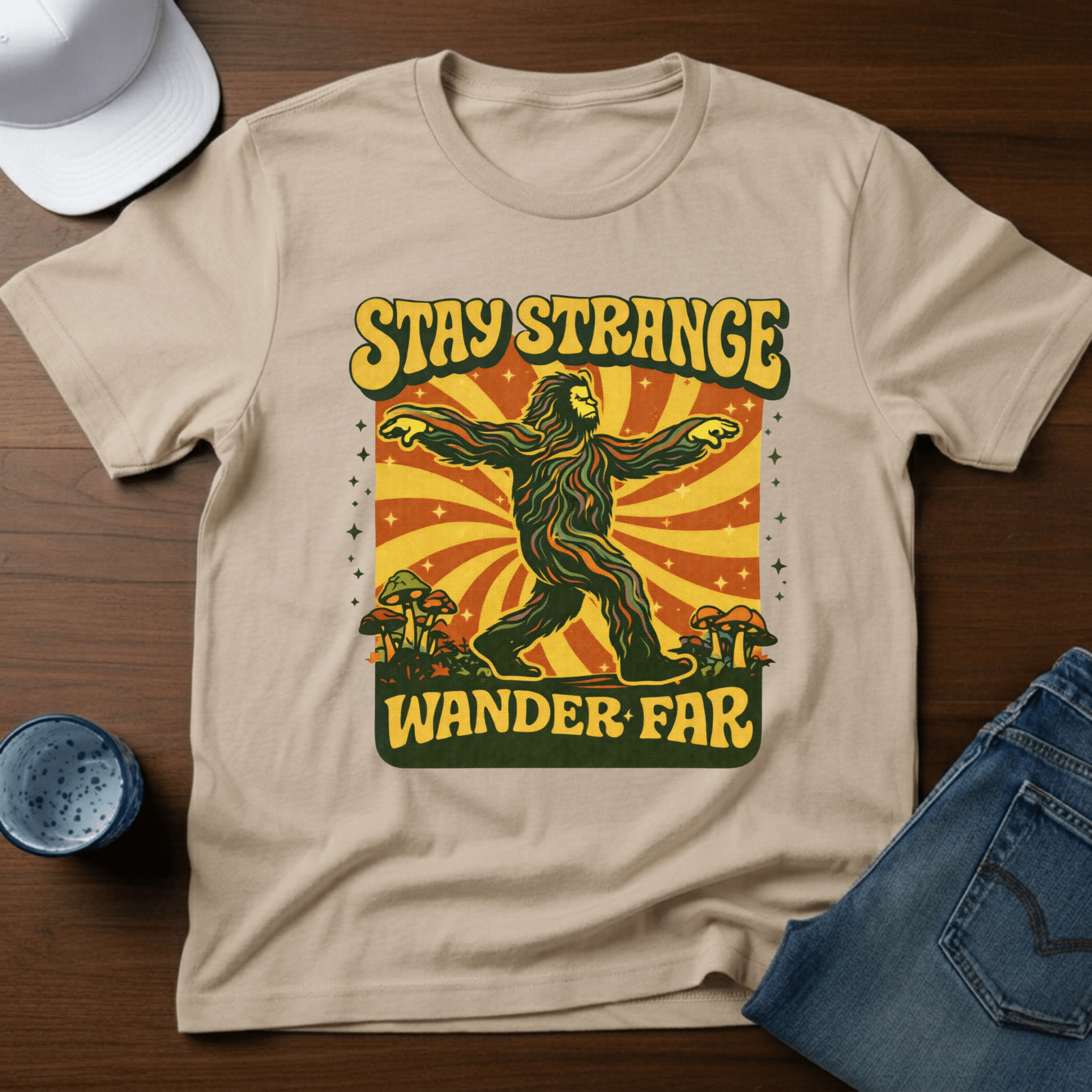Stay Strange Wander Far T-Shirt - Deadpan Outdoors Co.