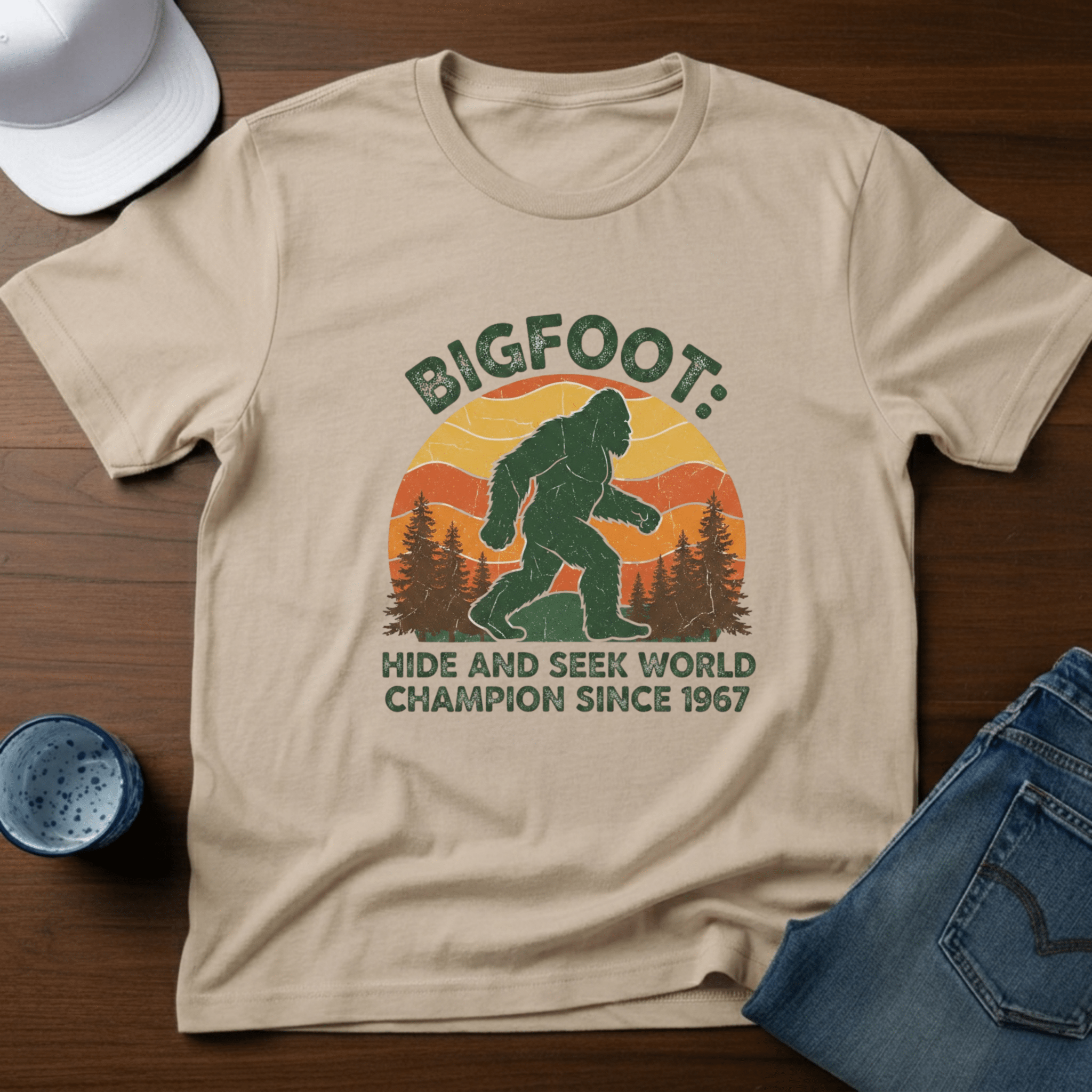 Bigfoot: Hide And Seek World Champion T-Shirt - Deadpan Outdoors Co.