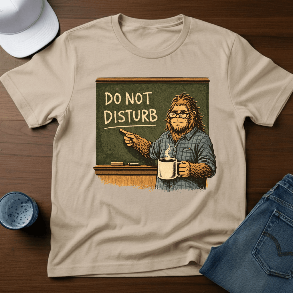 Do Not Disturb - Teacher Bigfoot T-Shirt - Deadpan Outdoors Co.