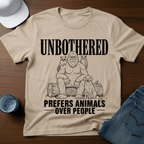 Unbothered - Prefers Animals Over People T-Shirt - Deadpan Outdoors Co.