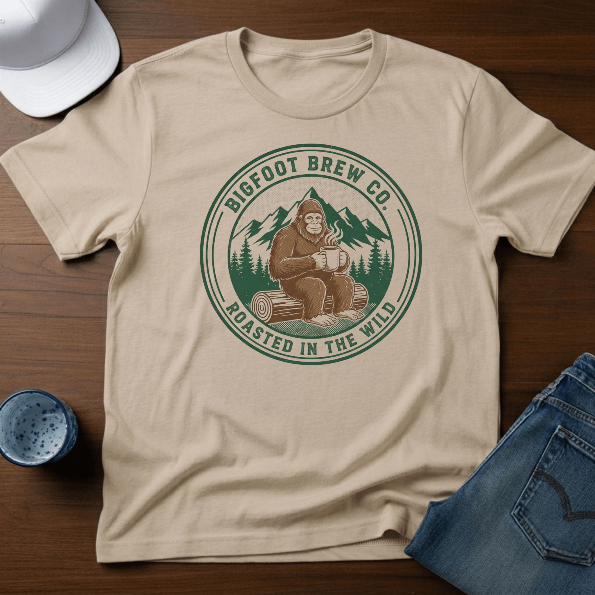 Bigfoot Brew Co Roasted in The Wild T-Shirt - Deadpan Outdoors Co.