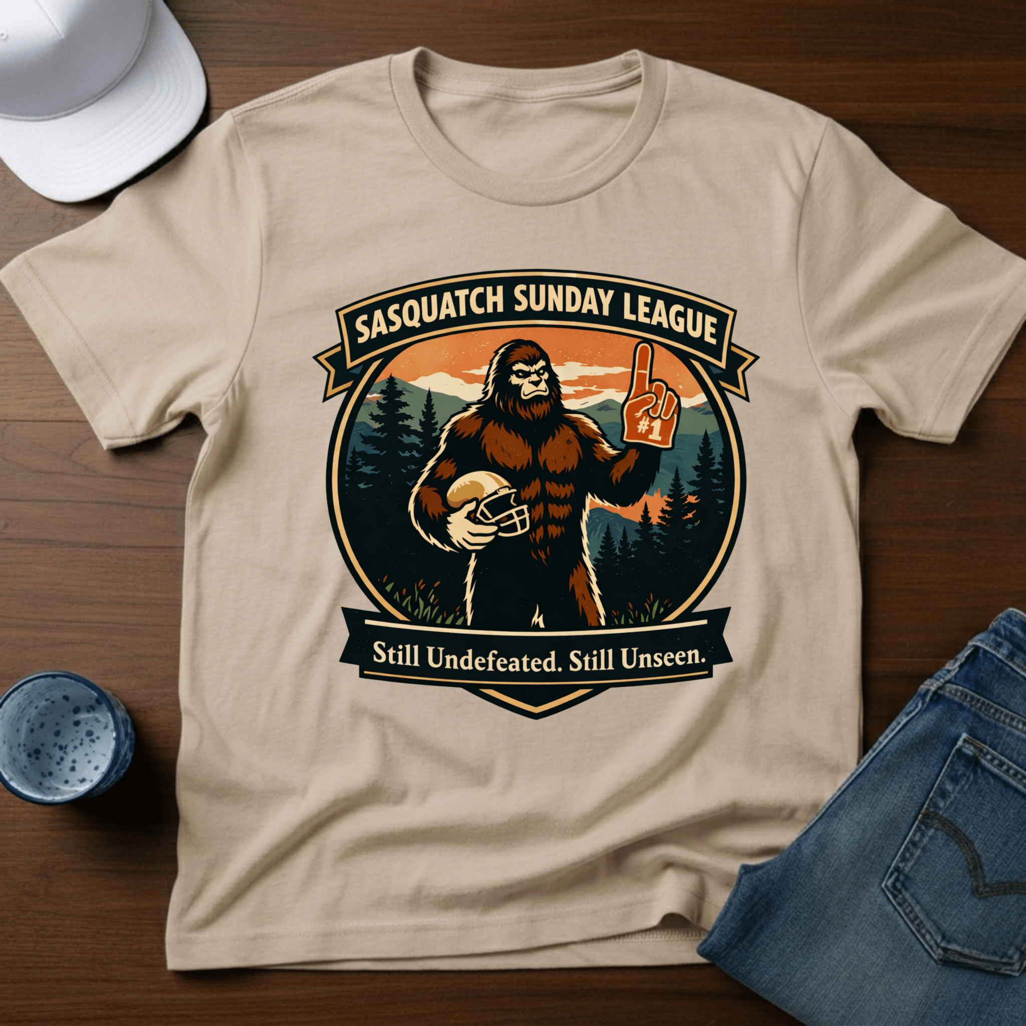 Sasquatch Sunday League T-Shirt - Deadpan Outdoors Co.
