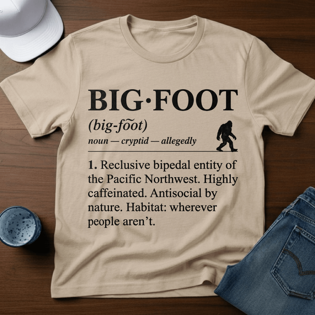 Bigfoot - Dictionary Definition T-Shirt - Deadpan Outdoors Co.
