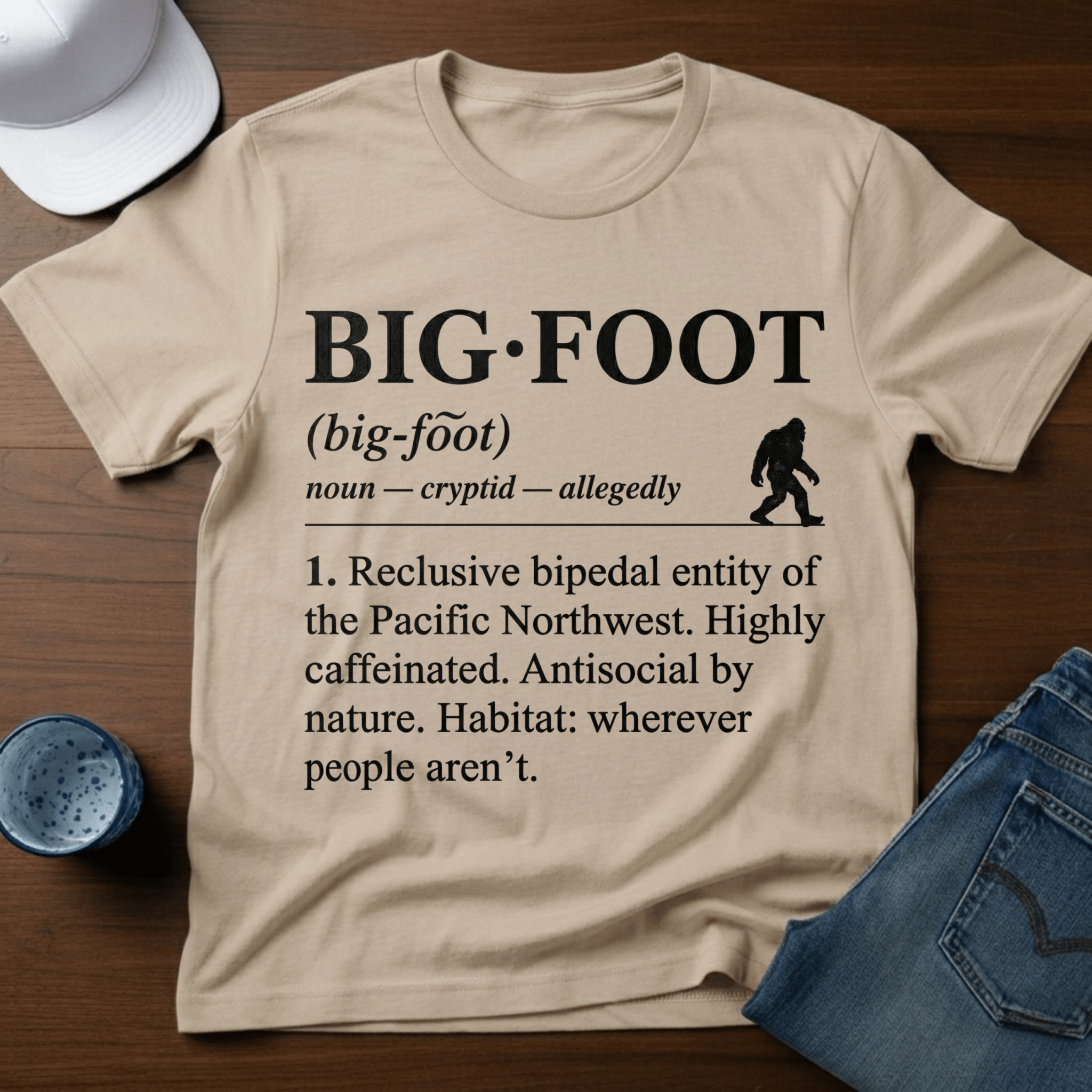 Bigfoot - Dictionary Definition T-Shirt - Deadpan Outdoors Co.