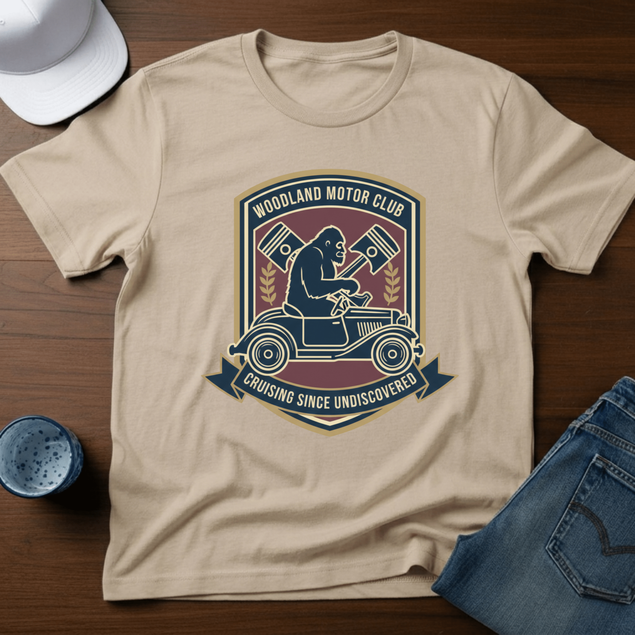 Woodland Motor Club T-Shirt - Deadpan Outdoors Co.