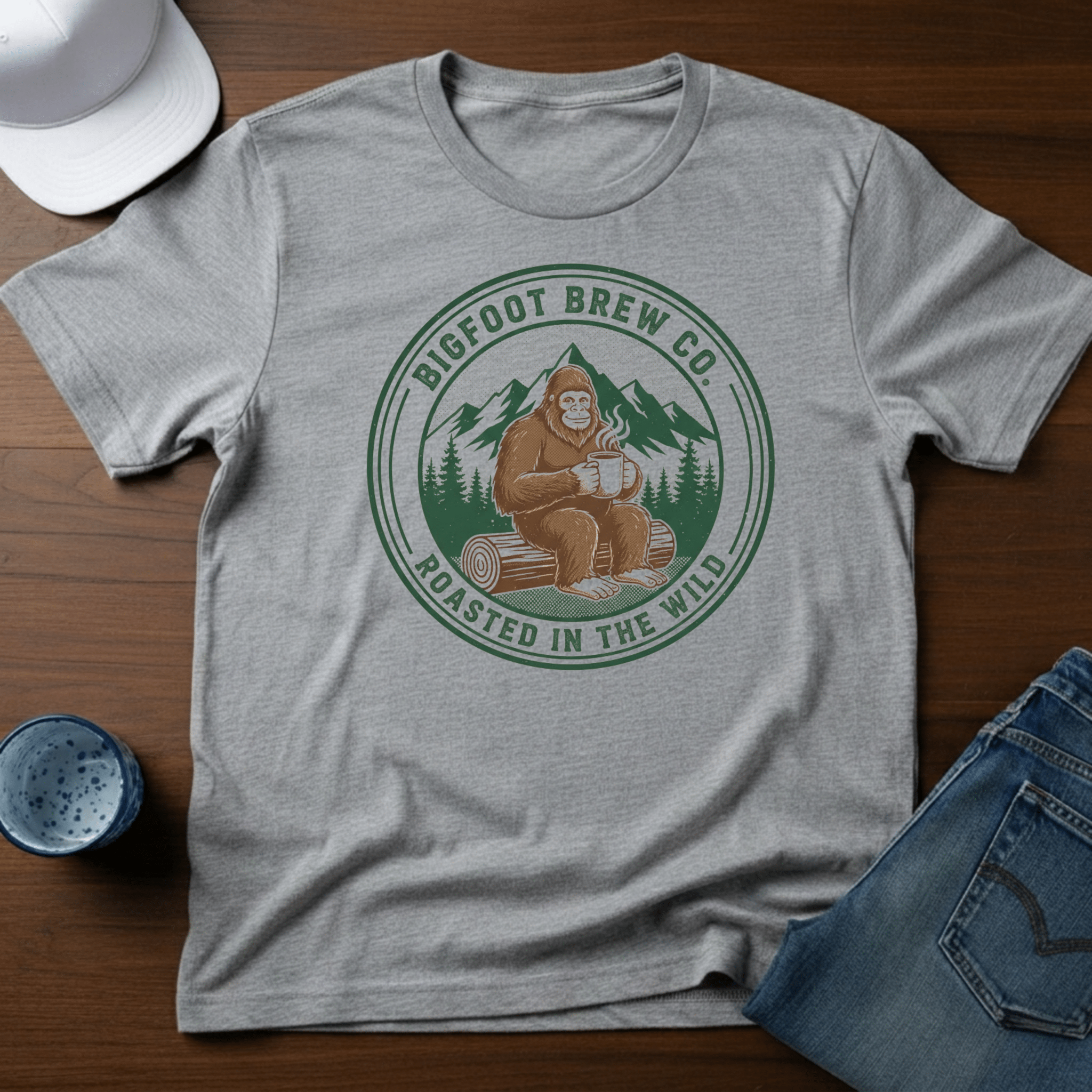 Bigfoot Brew Co Roasted in The Wild T-Shirt - Deadpan Outdoors Co.