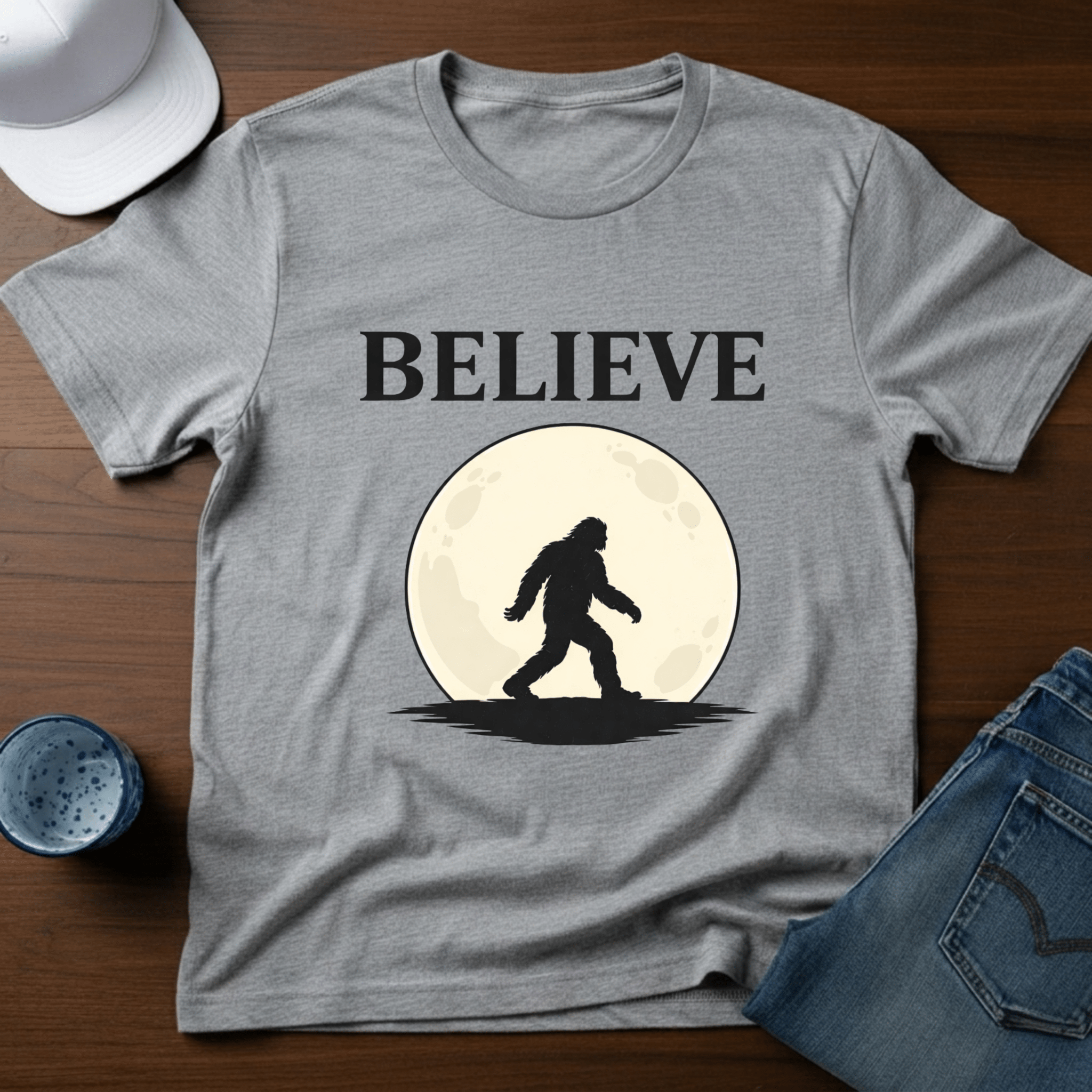 Believe - Moon T-Shirt - Deadpan Outdoors Co.