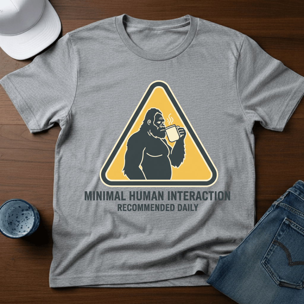 Minimal Human Interaction Recommended Daily T-Shirt - Deadpan Outdoors Co.