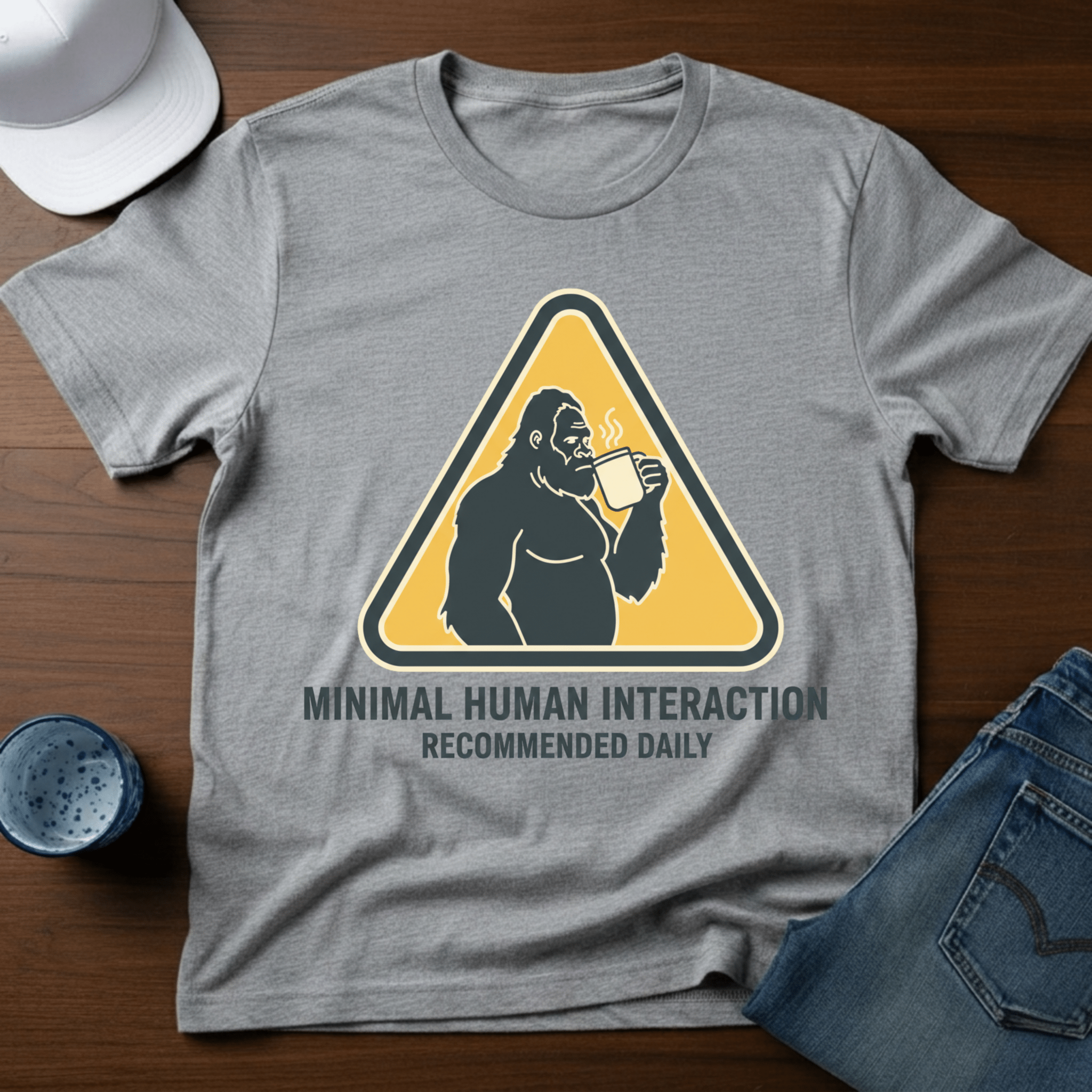Minimal Human Interaction Recommended Daily T-Shirt - Deadpan Outdoors Co.