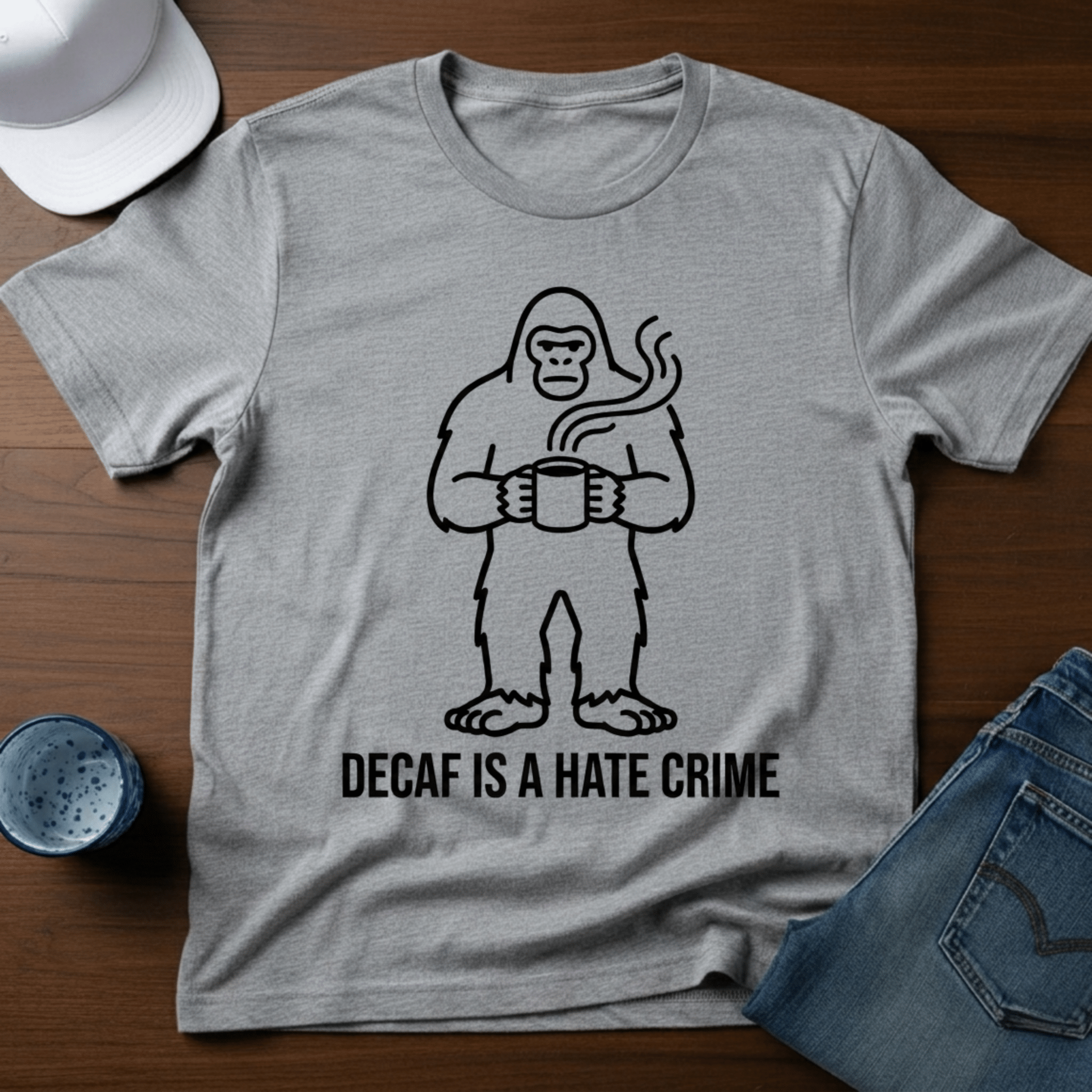 Decaf Is A Hate Crime T-Shirt - Deadpan Outdoors Co.