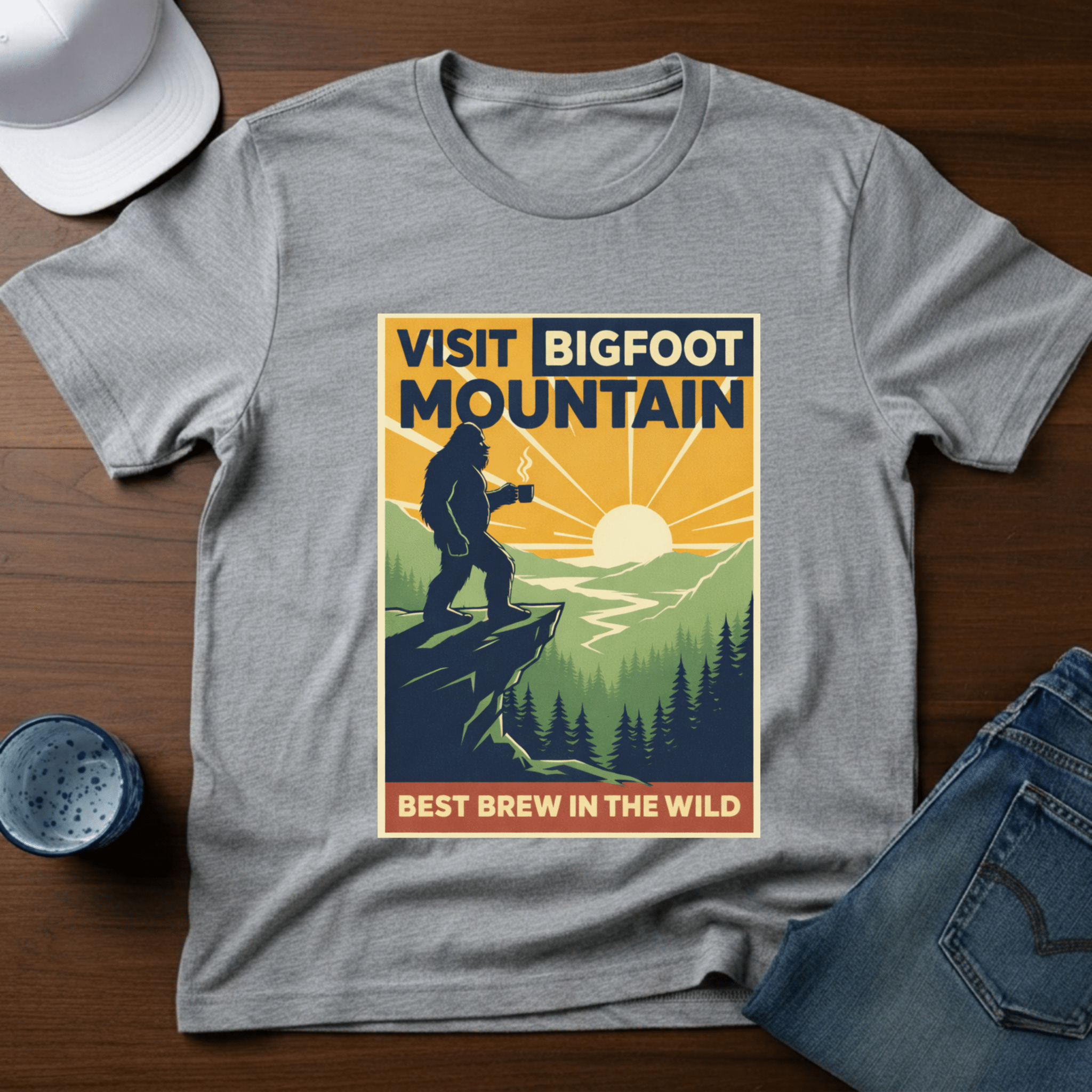 Visit Bigfoot Mountain T-Shirt - Deadpan Outdoors Co.