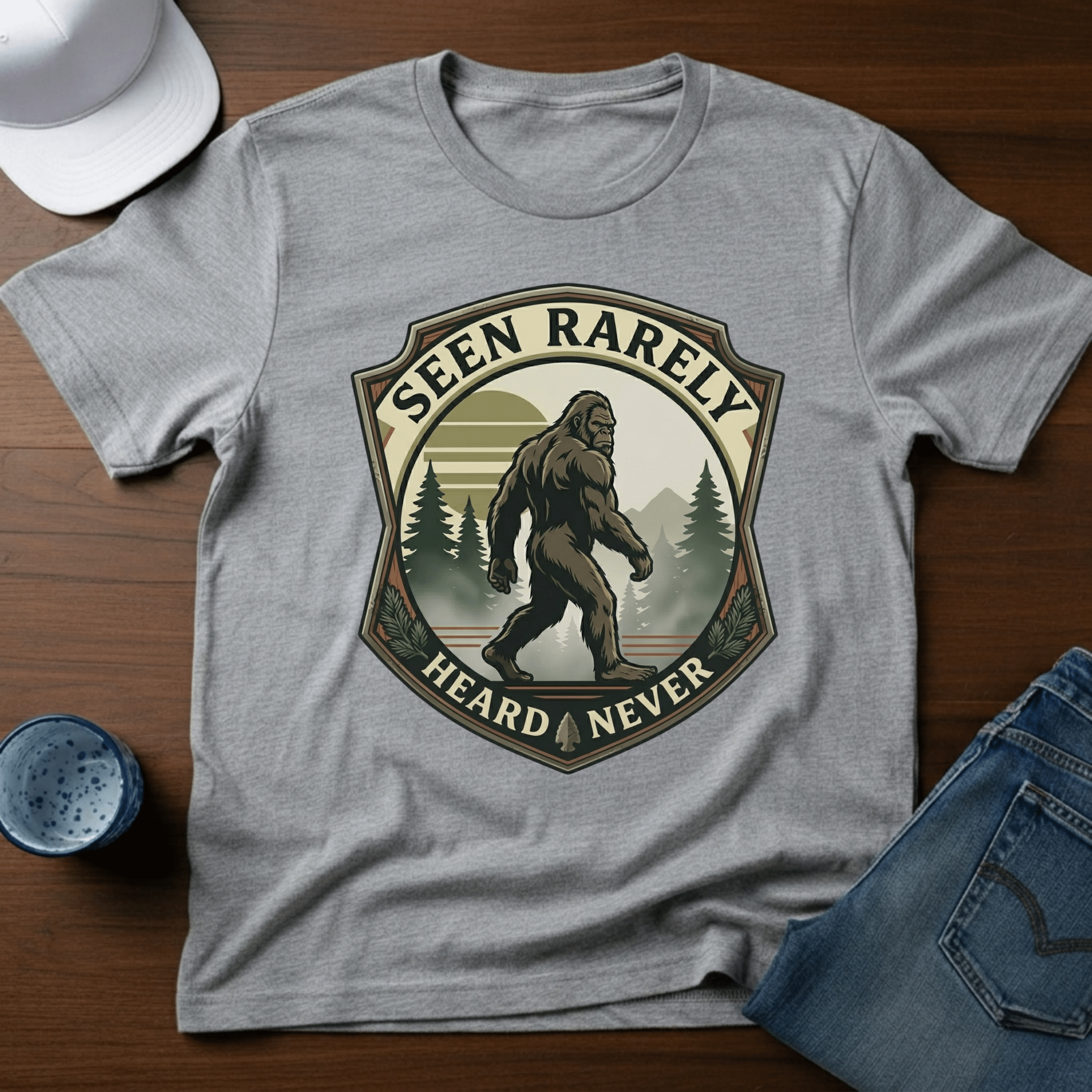Seen Rarely Heard Never T-Shirt - Deadpan Outdoors Co.