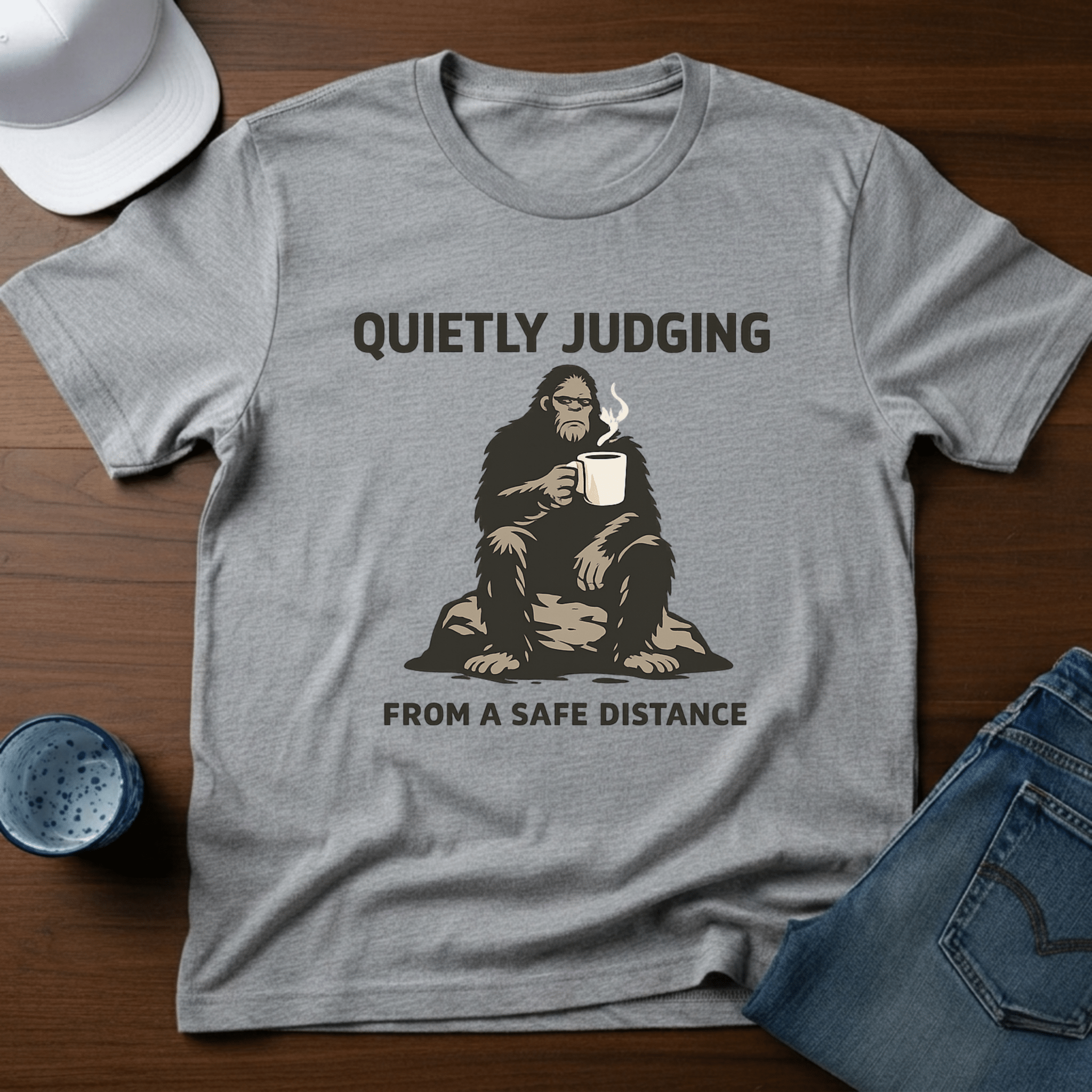 Quietly Judging From A Distance T-Shirt - Deadpan Outdoors Co.