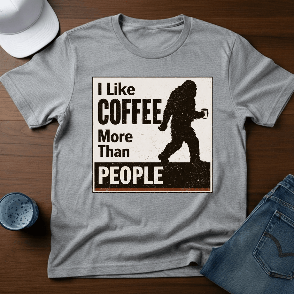 I Like Coffee More Than People T-Shirt - Deadpan Outdoors Co.