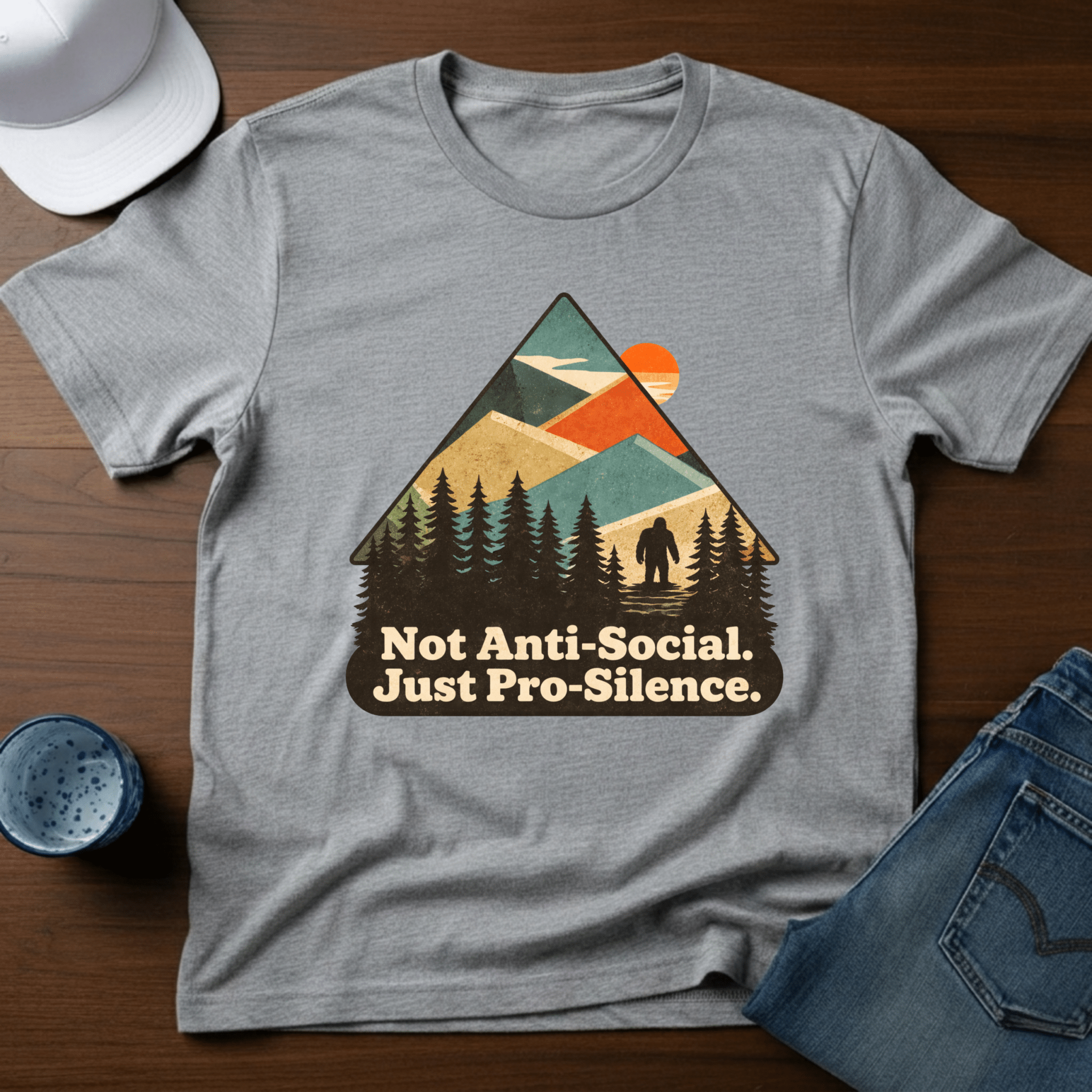 Not Anti - Social. - Just Pro - Silence T-Shirt - Deadpan Outdoors Co.