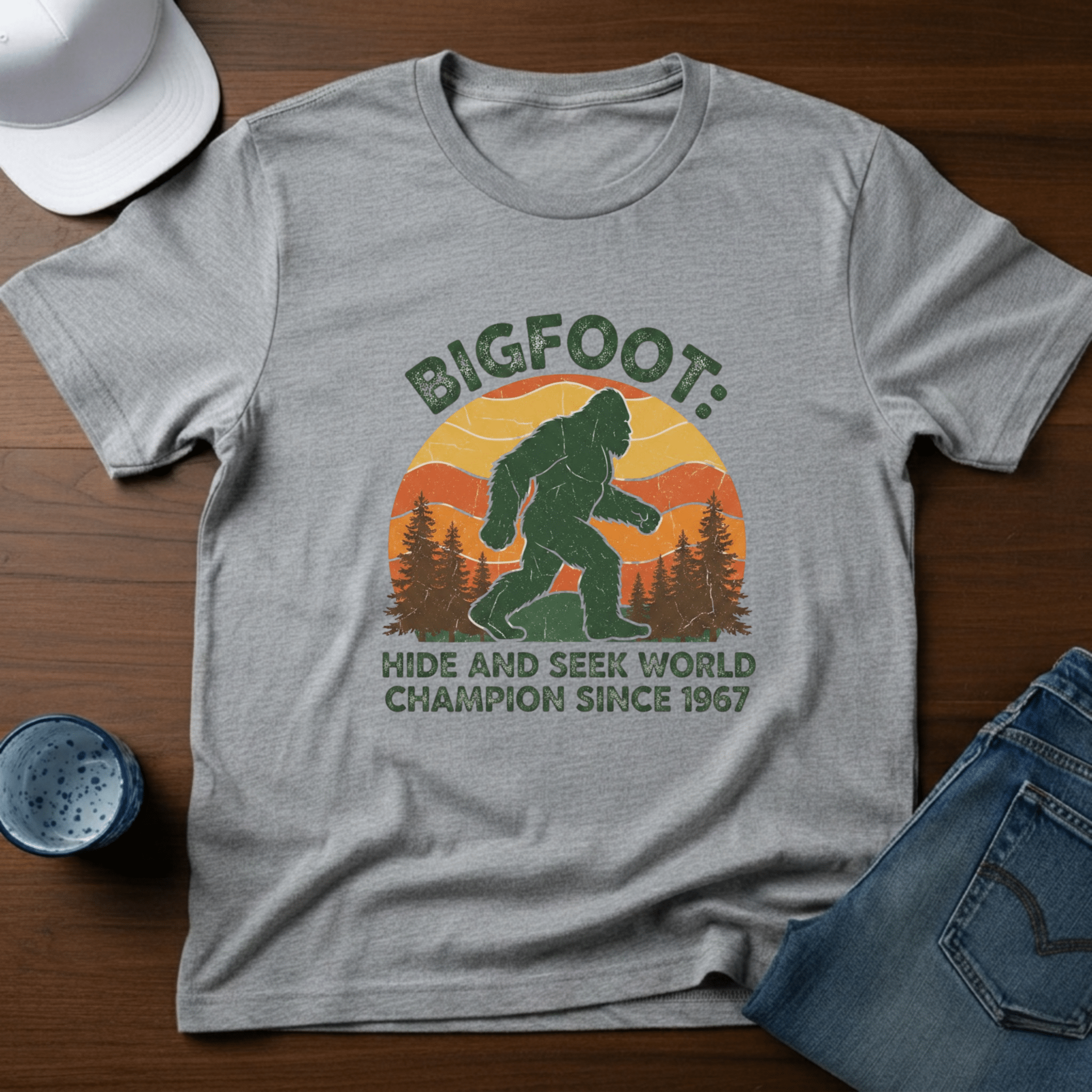 Bigfoot: Hide And Seek World Champion T-Shirt - Deadpan Outdoors Co.