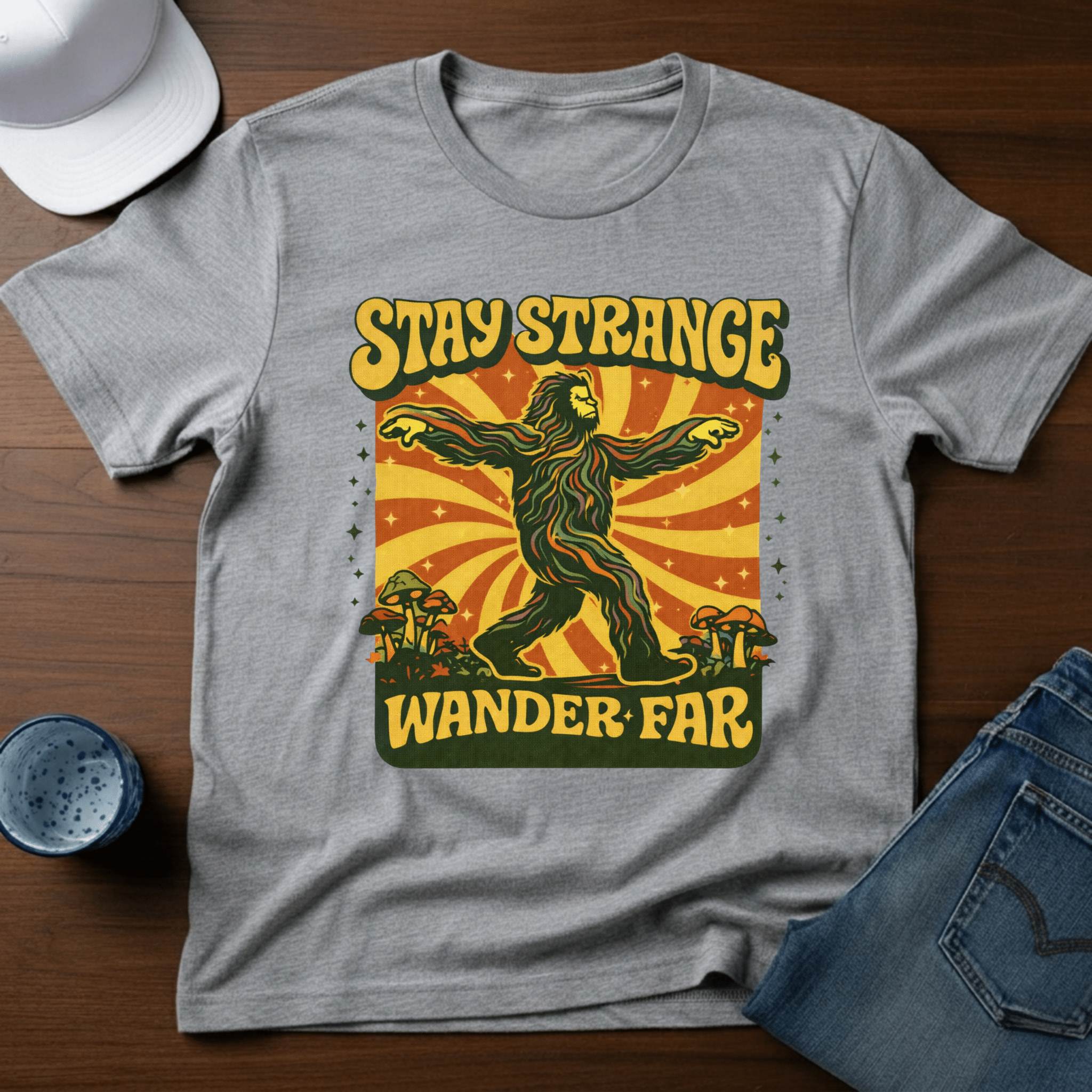 Stay Strange Wander Far T-Shirt - Deadpan Outdoors Co.