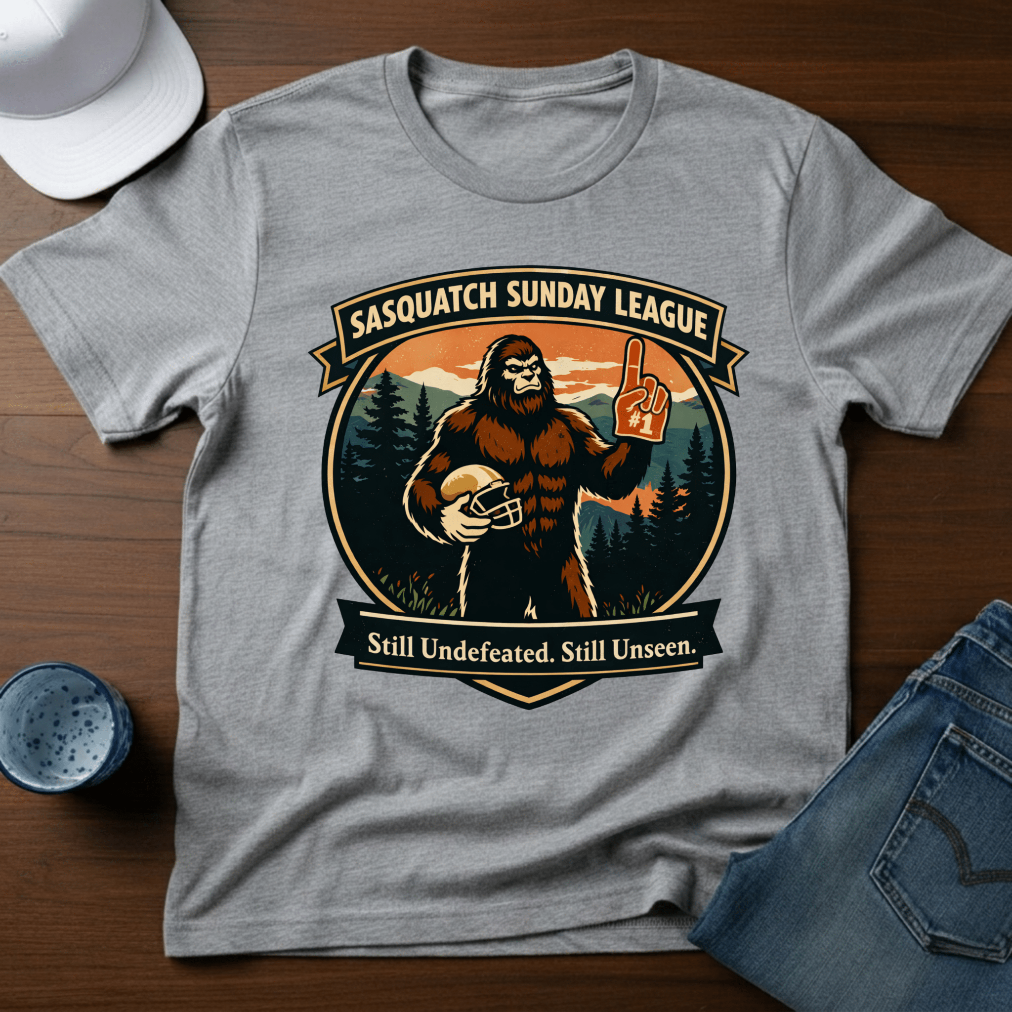 Sasquatch Sunday League T-Shirt - Deadpan Outdoors Co.