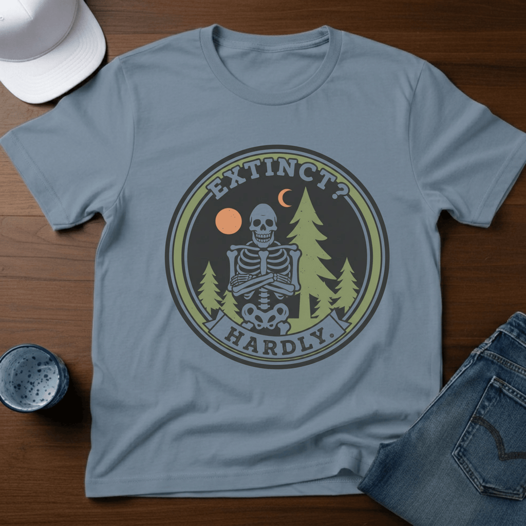 Extinct? Hardly T-Shirt - Deadpan Outdoors Co.