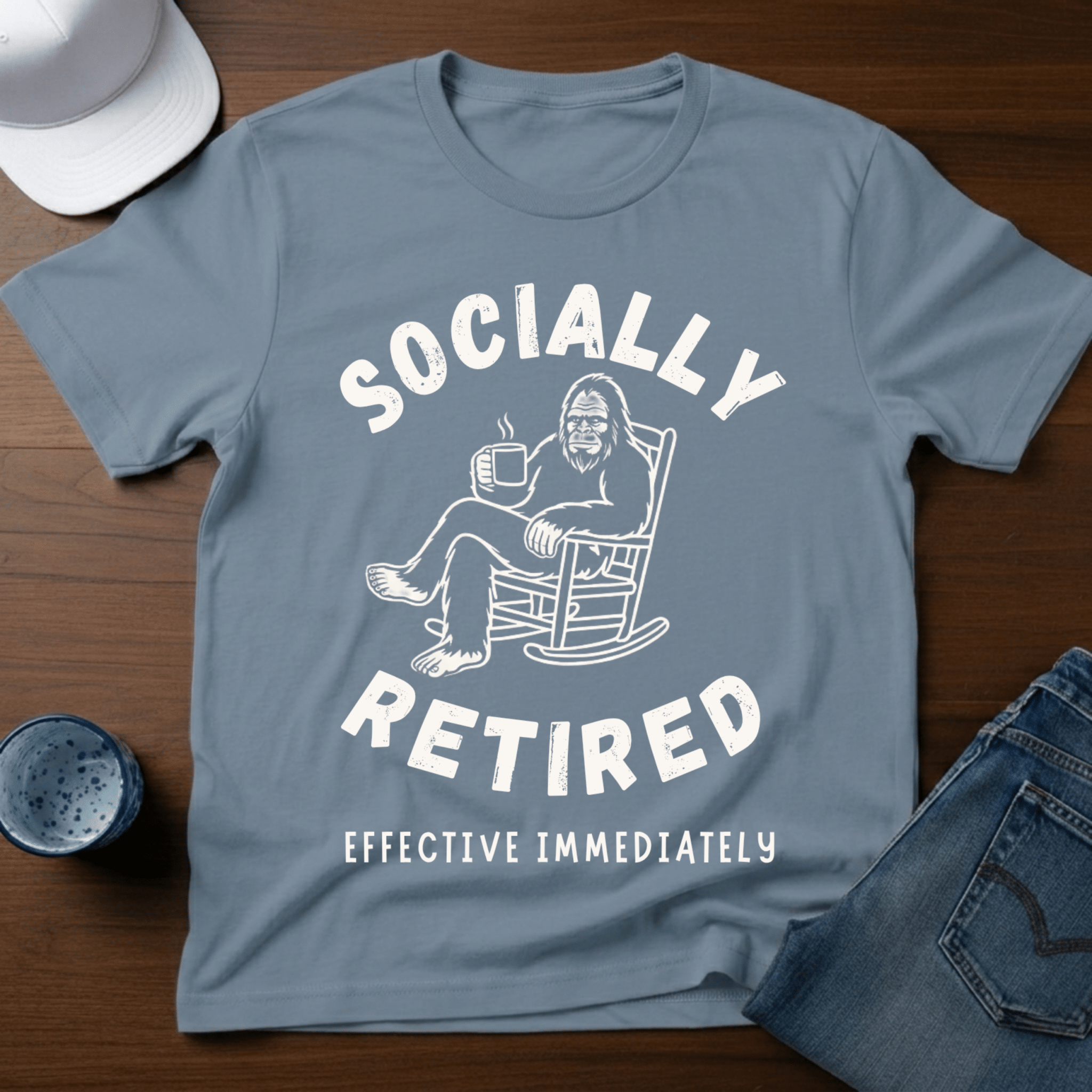 Socially Retired - Effective Immediately T-Shirt - Deadpan Outdoors Co.
