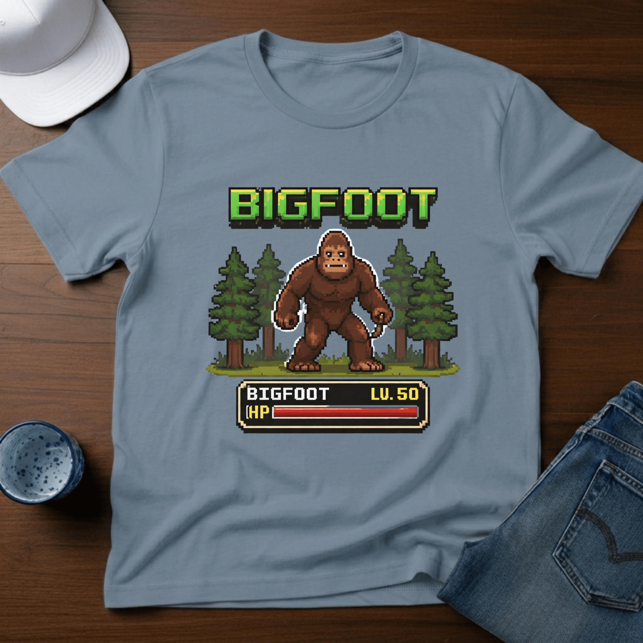 Bigfoot Retro Game T-Shirt - Deadpan Outdoors Co.
