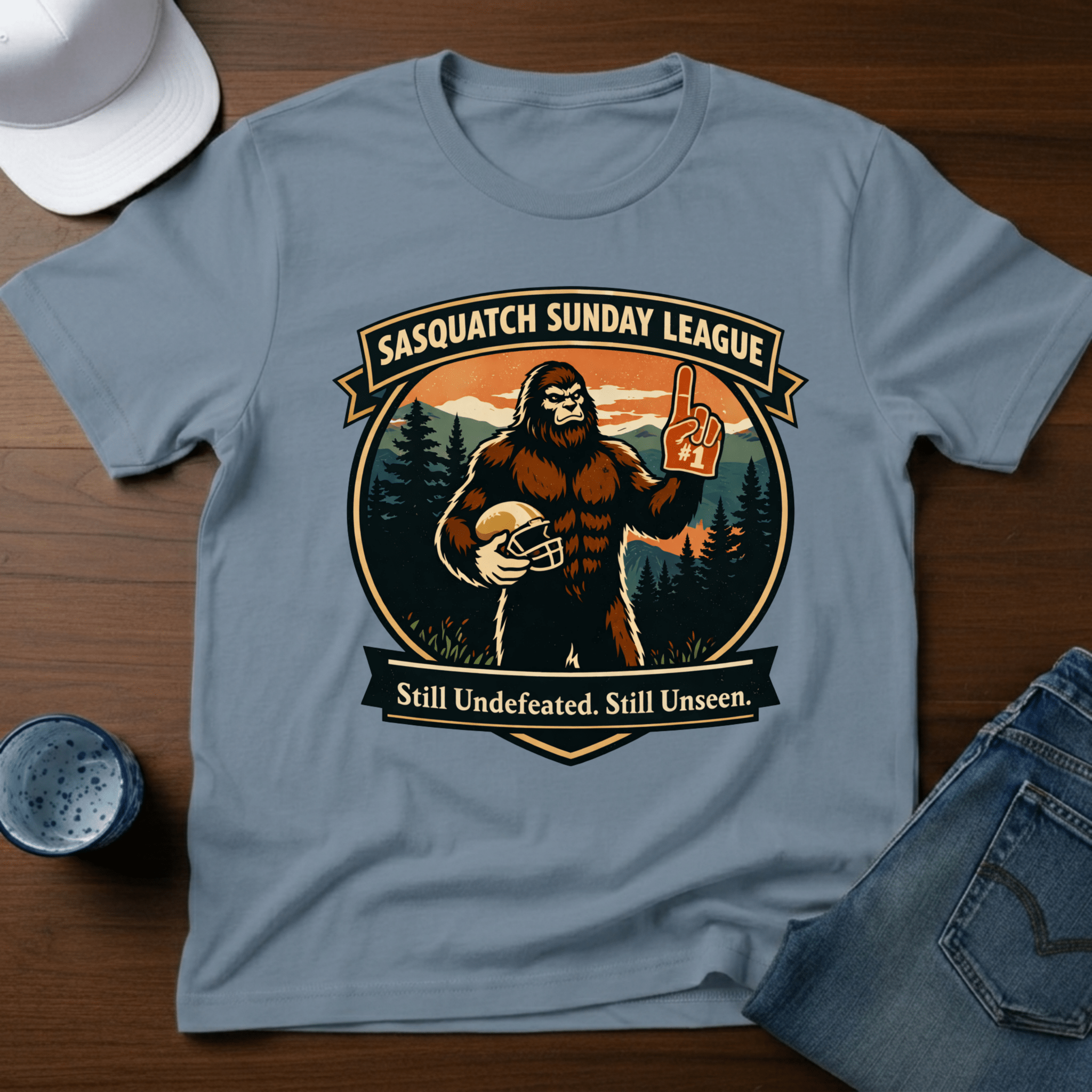 Sasquatch Sunday League T-Shirt - Deadpan Outdoors Co.