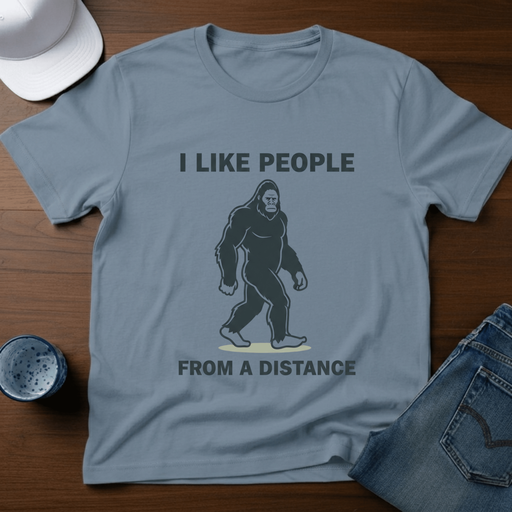 I Like People From A Distance T-Shirt - Deadpan Outdoors Co.