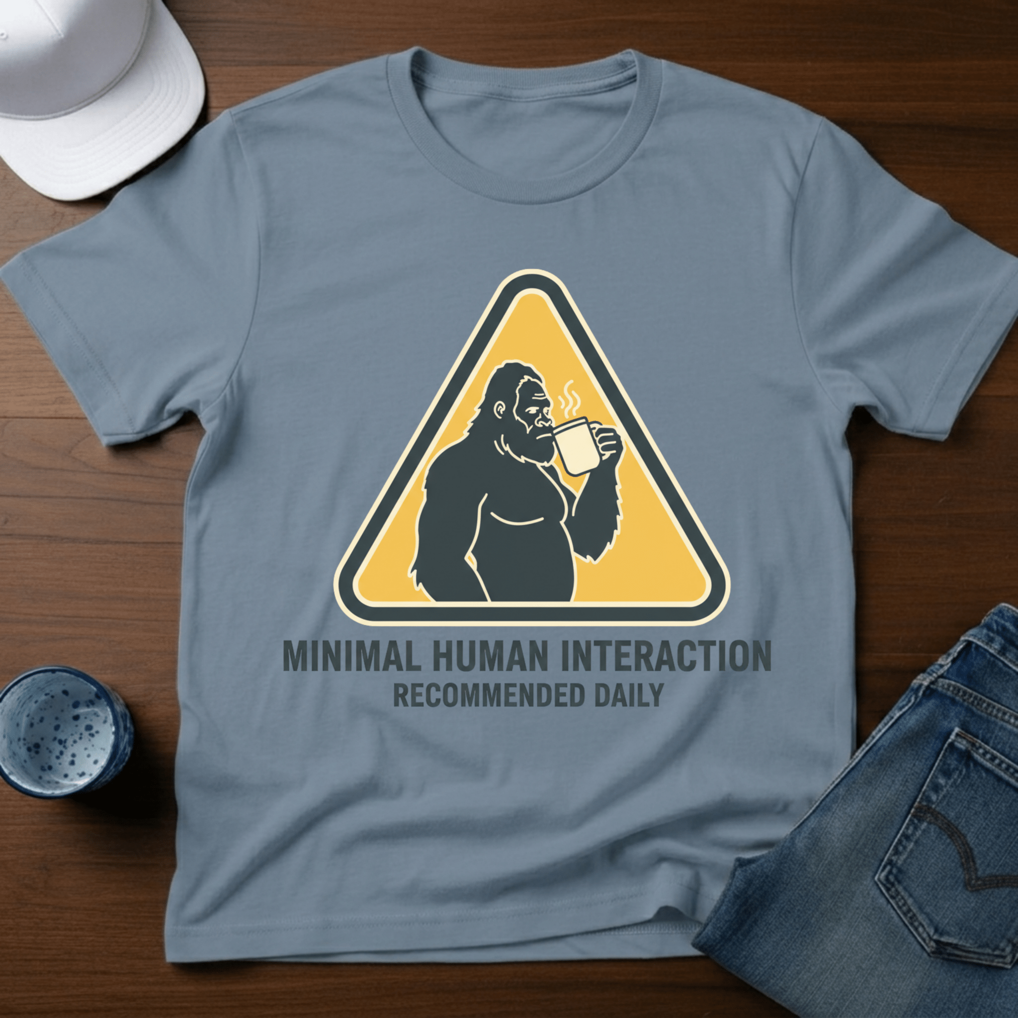 Minimal Human Interaction Recommended Daily T-Shirt - Deadpan Outdoors Co.
