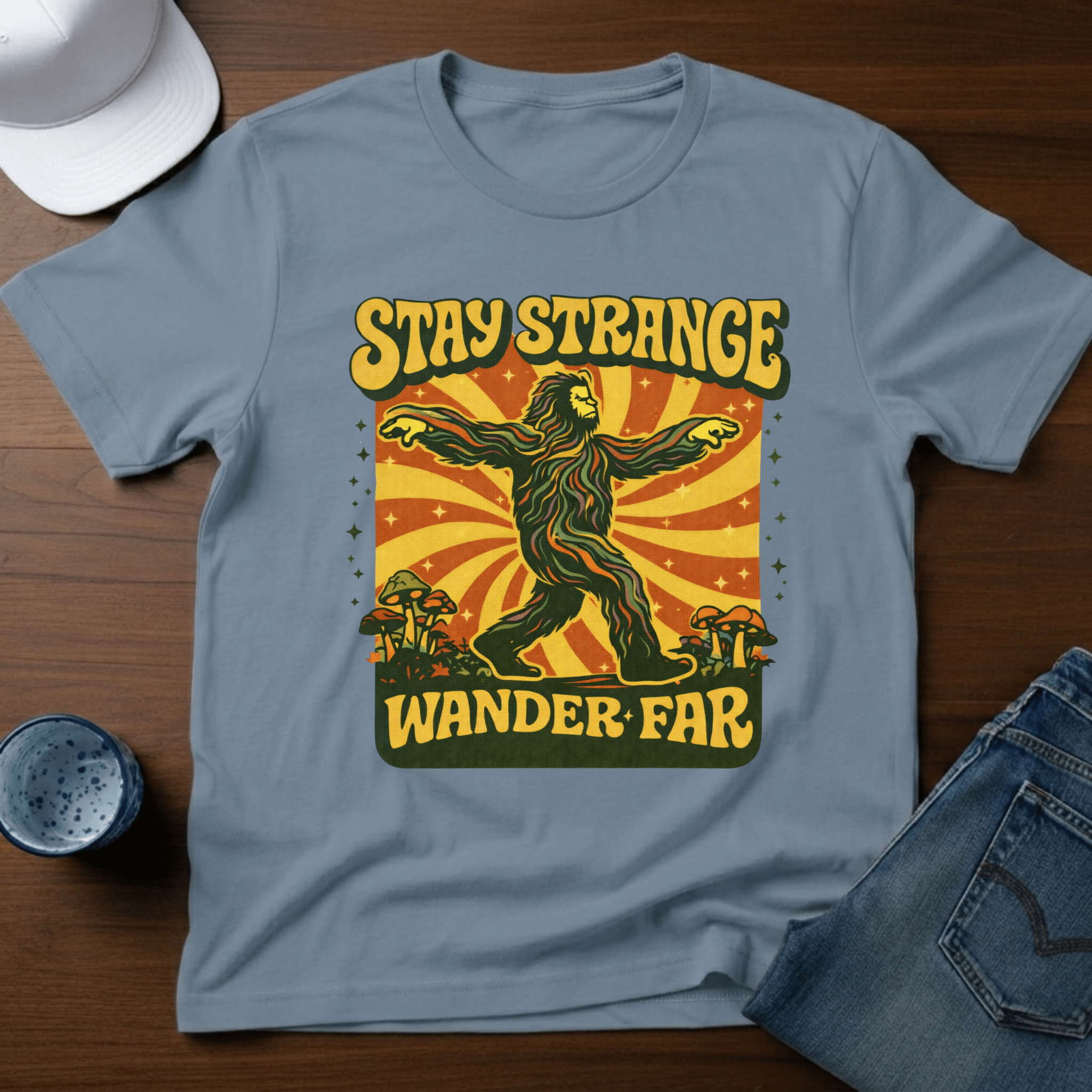 Stay Strange Wander Far T-Shirt - Deadpan Outdoors Co.