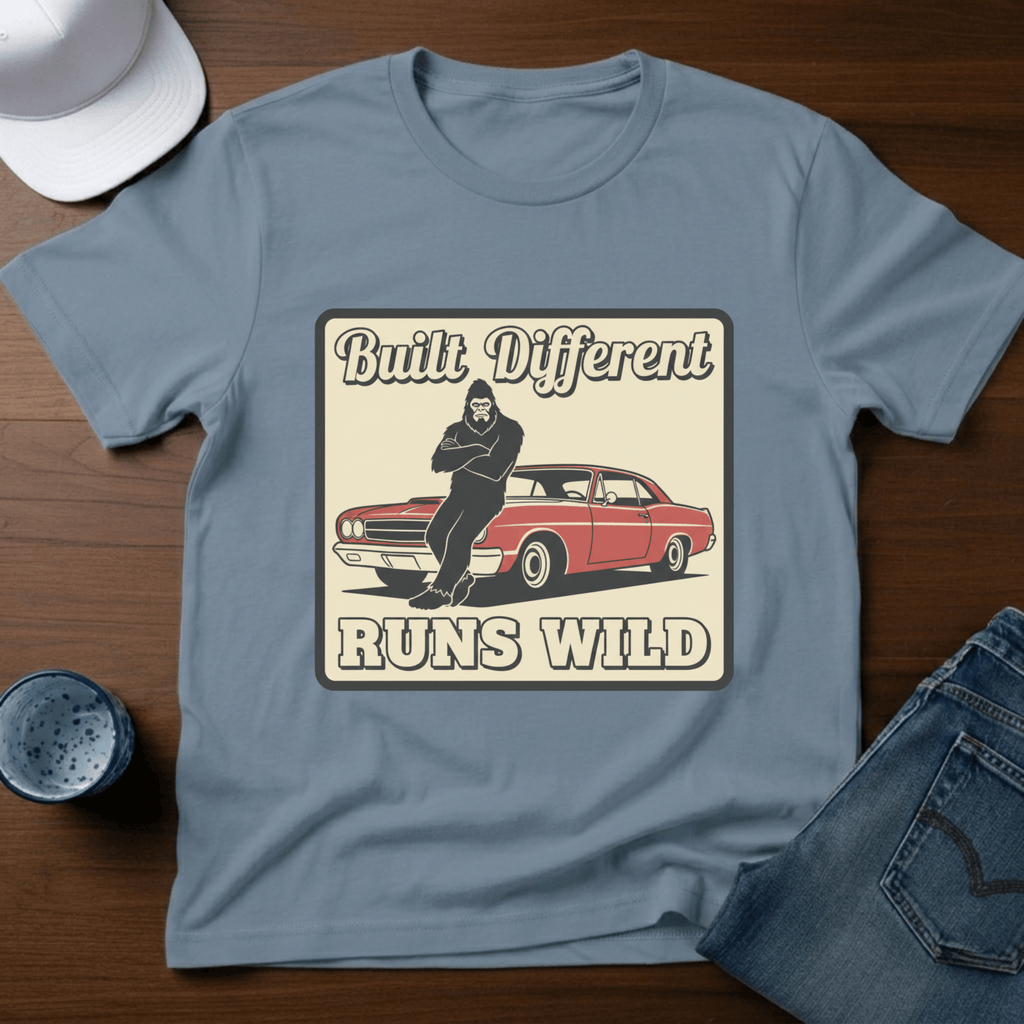Built Different Runs Wild T-Shirt - Deadpan Outdoors Co.