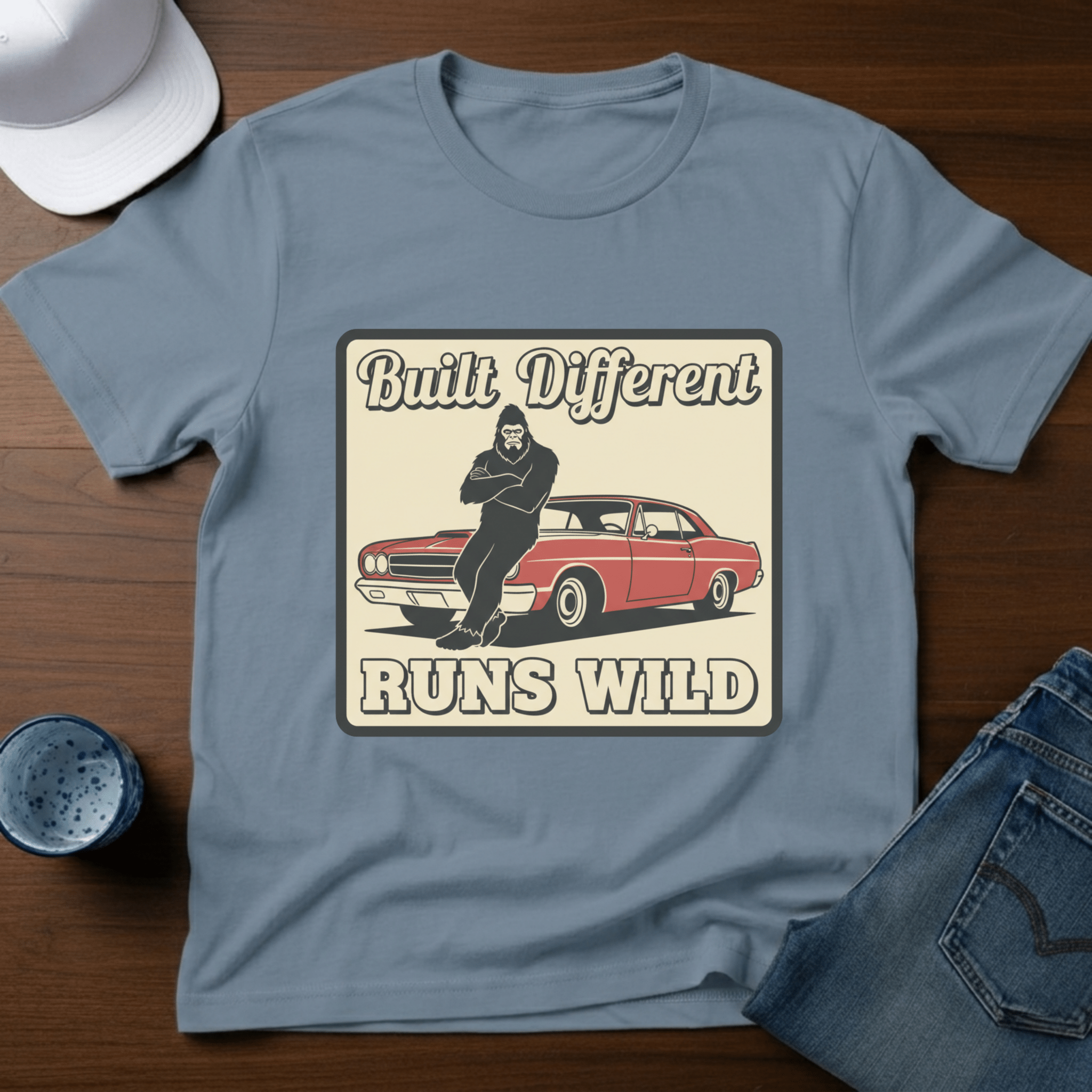 Built Different Runs Wild T-Shirt - Deadpan Outdoors Co.