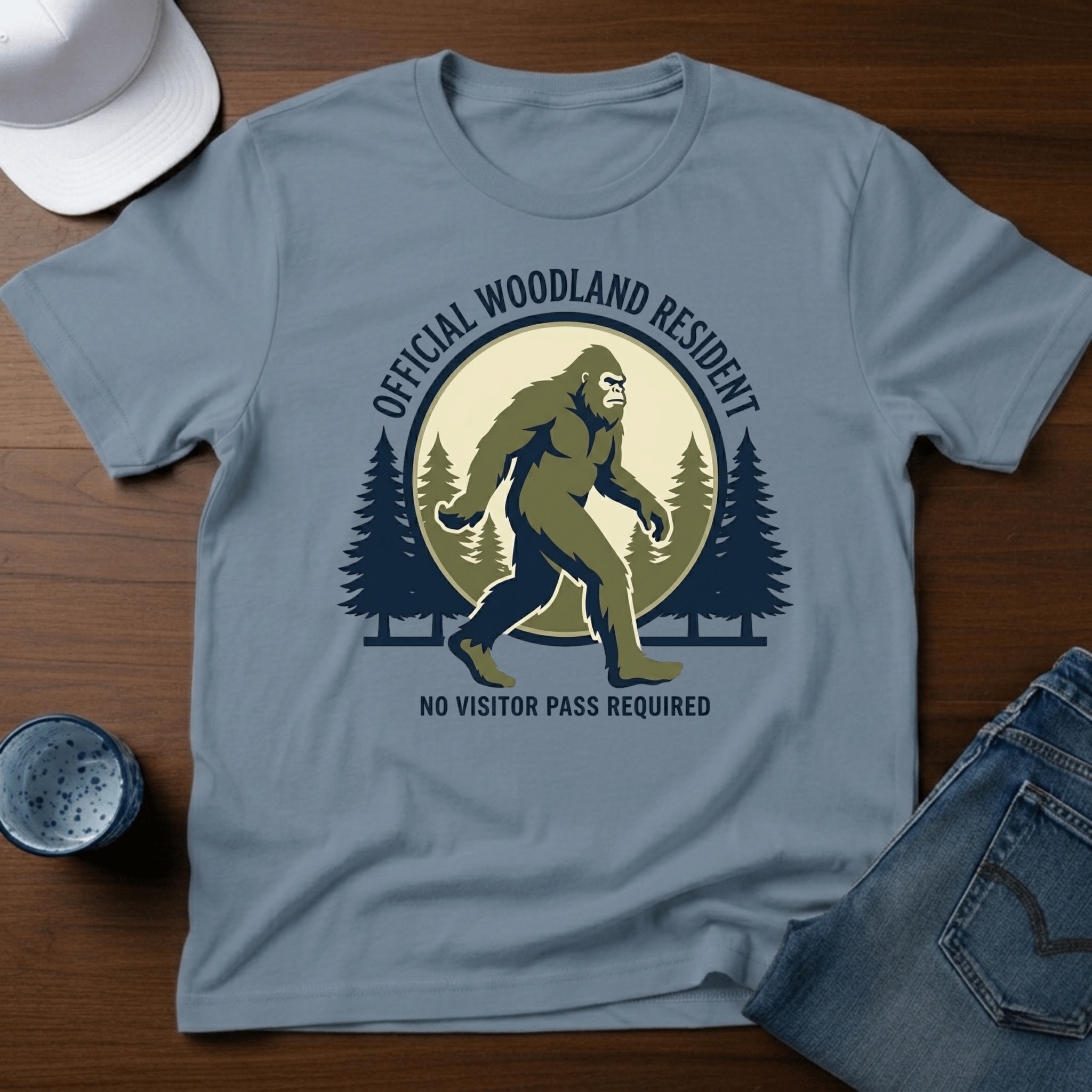 Official Woodland Resident No Visitor Pass Required T-Shirt - Deadpan Outdoors Co.
