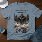 The Legend Is Real - Believe - Bigfoot T-Shirt - Outdoor Bigfoot Tee - Deadpan Outdoors Co.