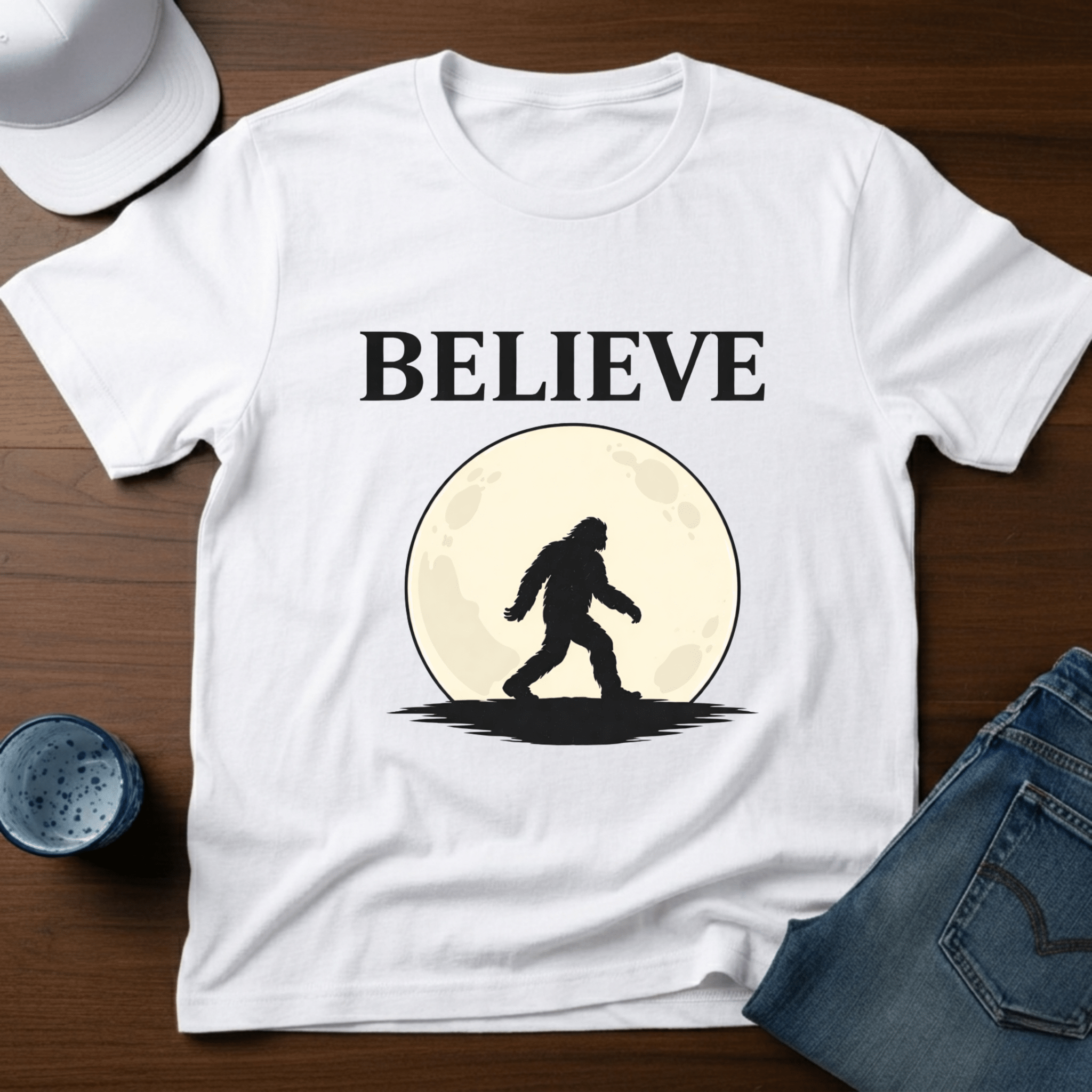 Believe - Moon T-Shirt - Deadpan Outdoors Co.