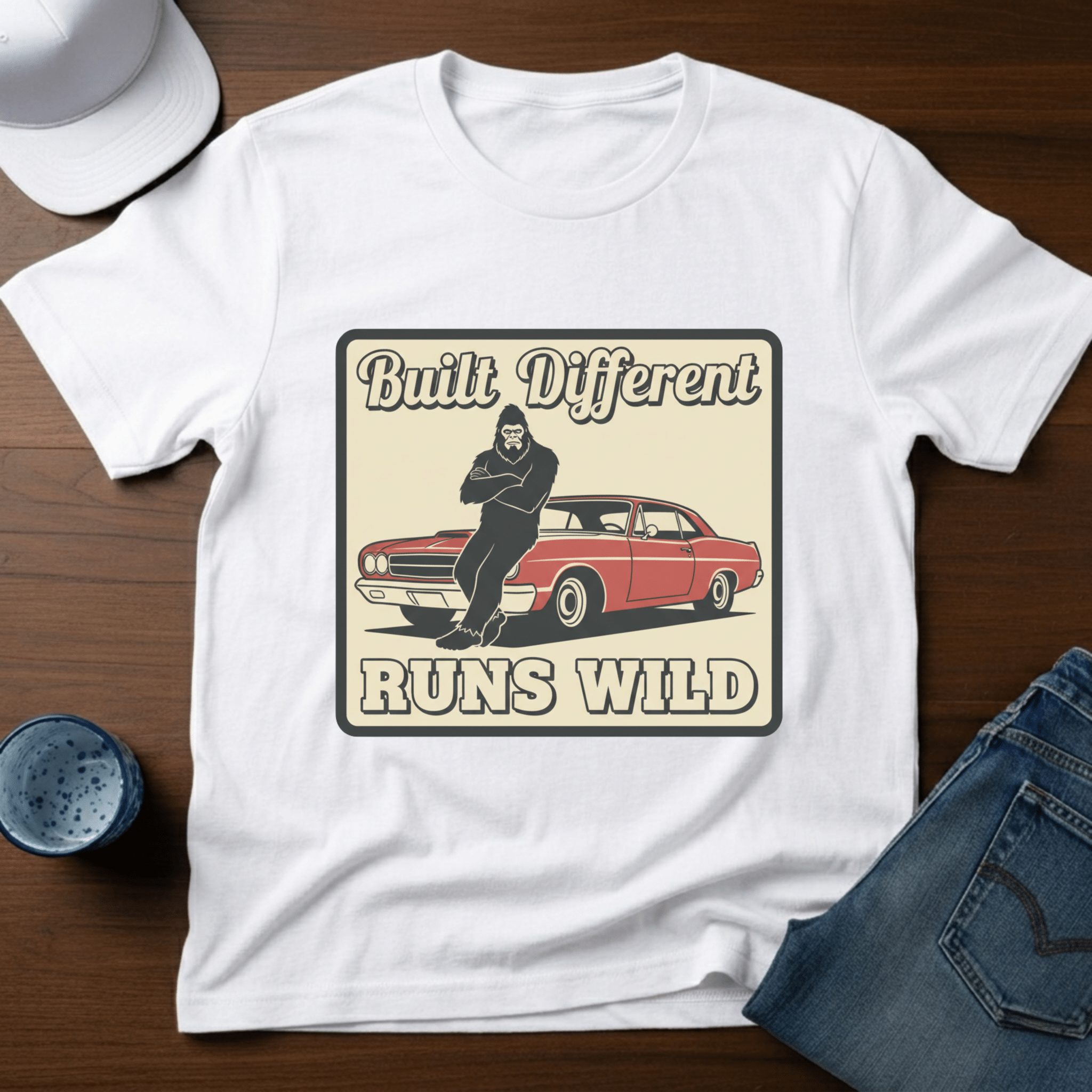 Built Different Runs Wild T-Shirt - Deadpan Outdoors Co.