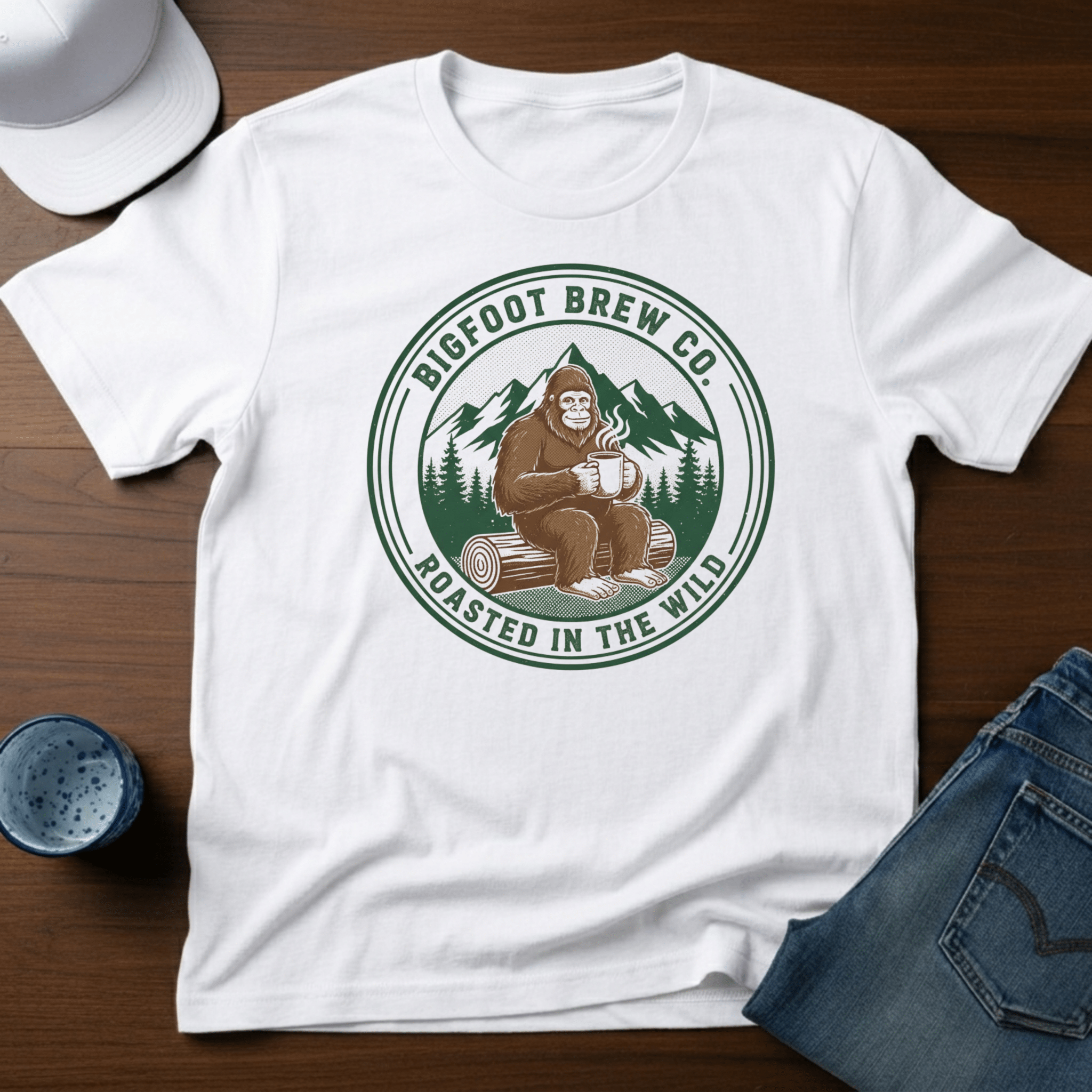 Bigfoot Brew Co Roasted in The Wild T-Shirt - Deadpan Outdoors Co.