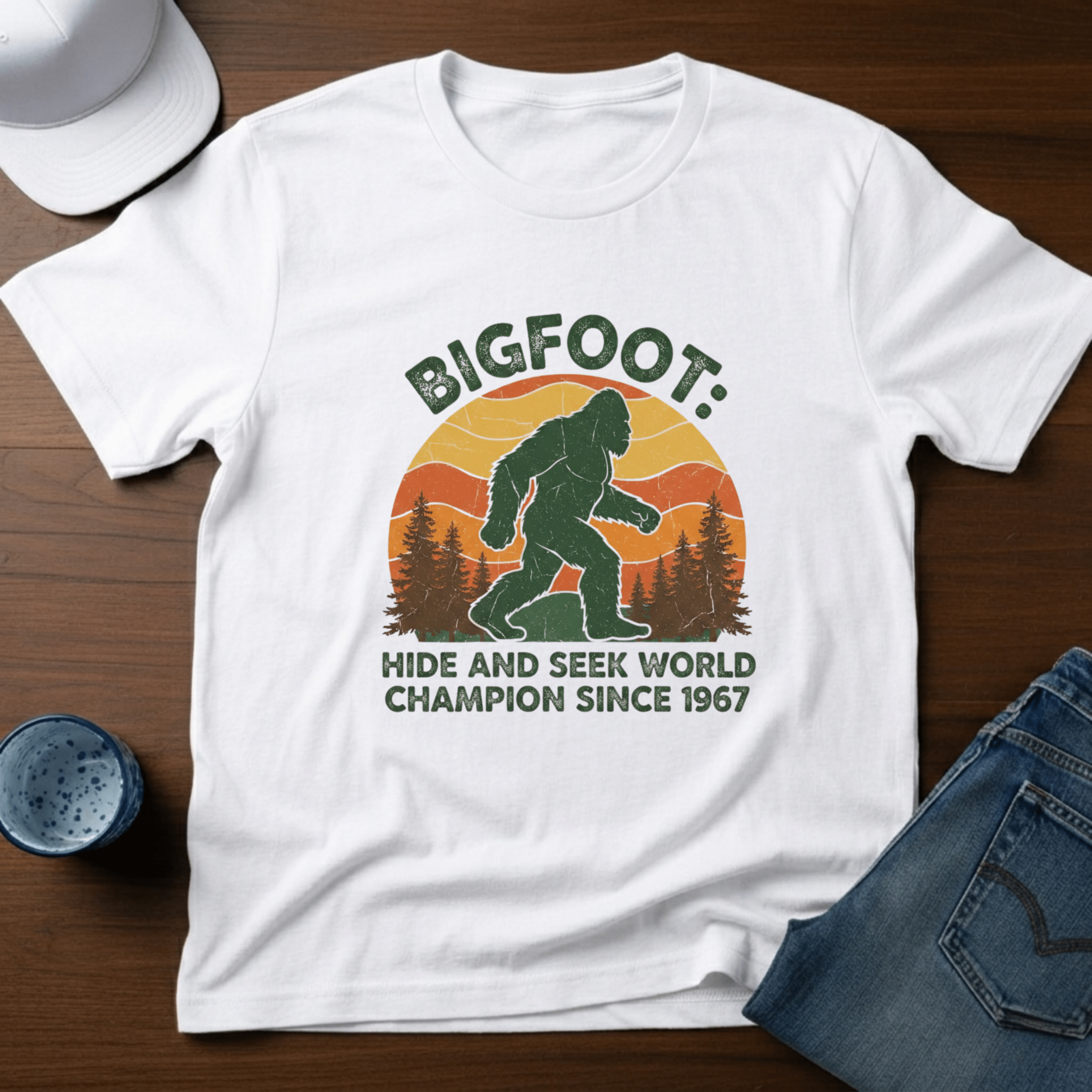 Bigfoot: Hide And Seek World Champion T-Shirt - Deadpan Outdoors Co.