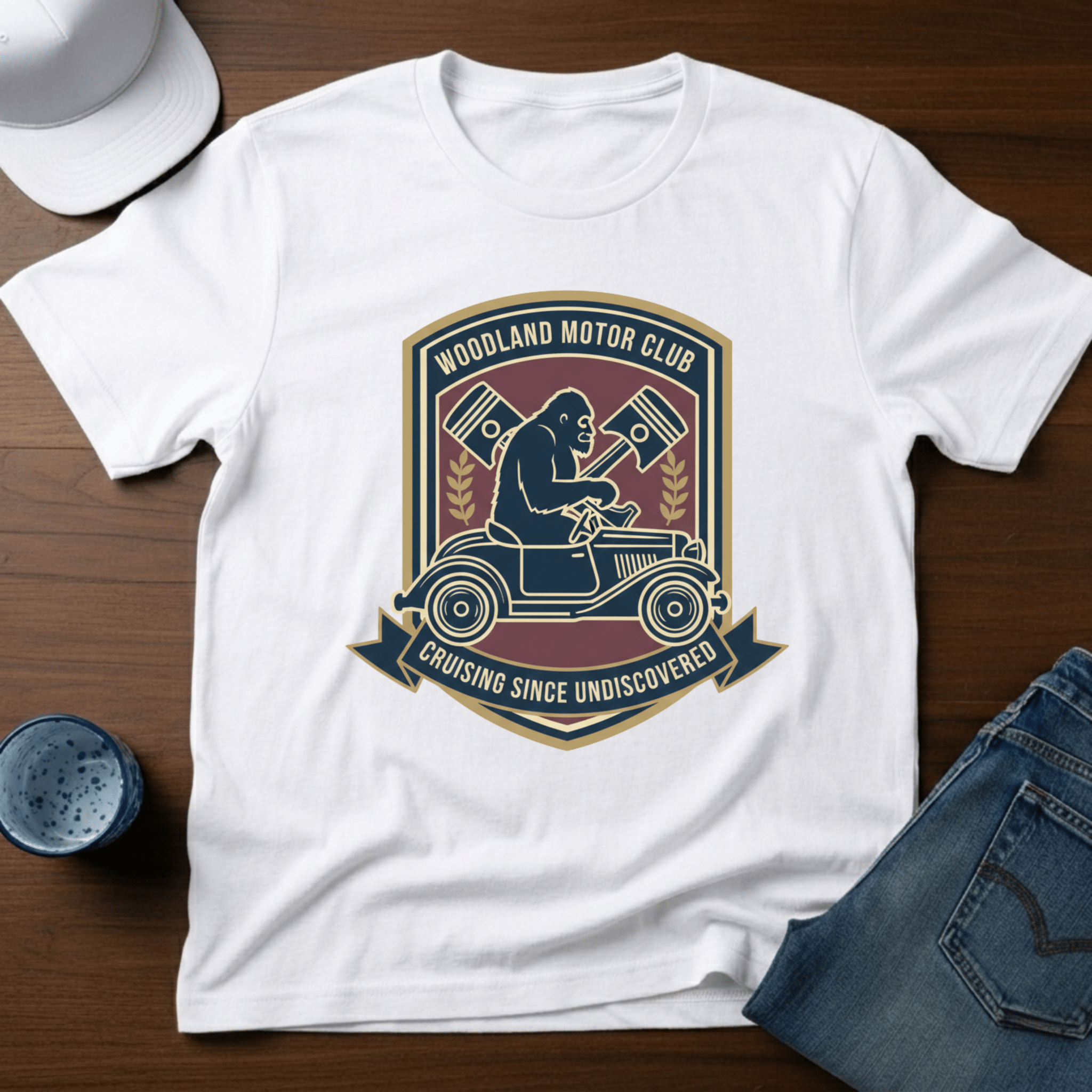 Woodland Motor Club T-Shirt - Deadpan Outdoors Co.