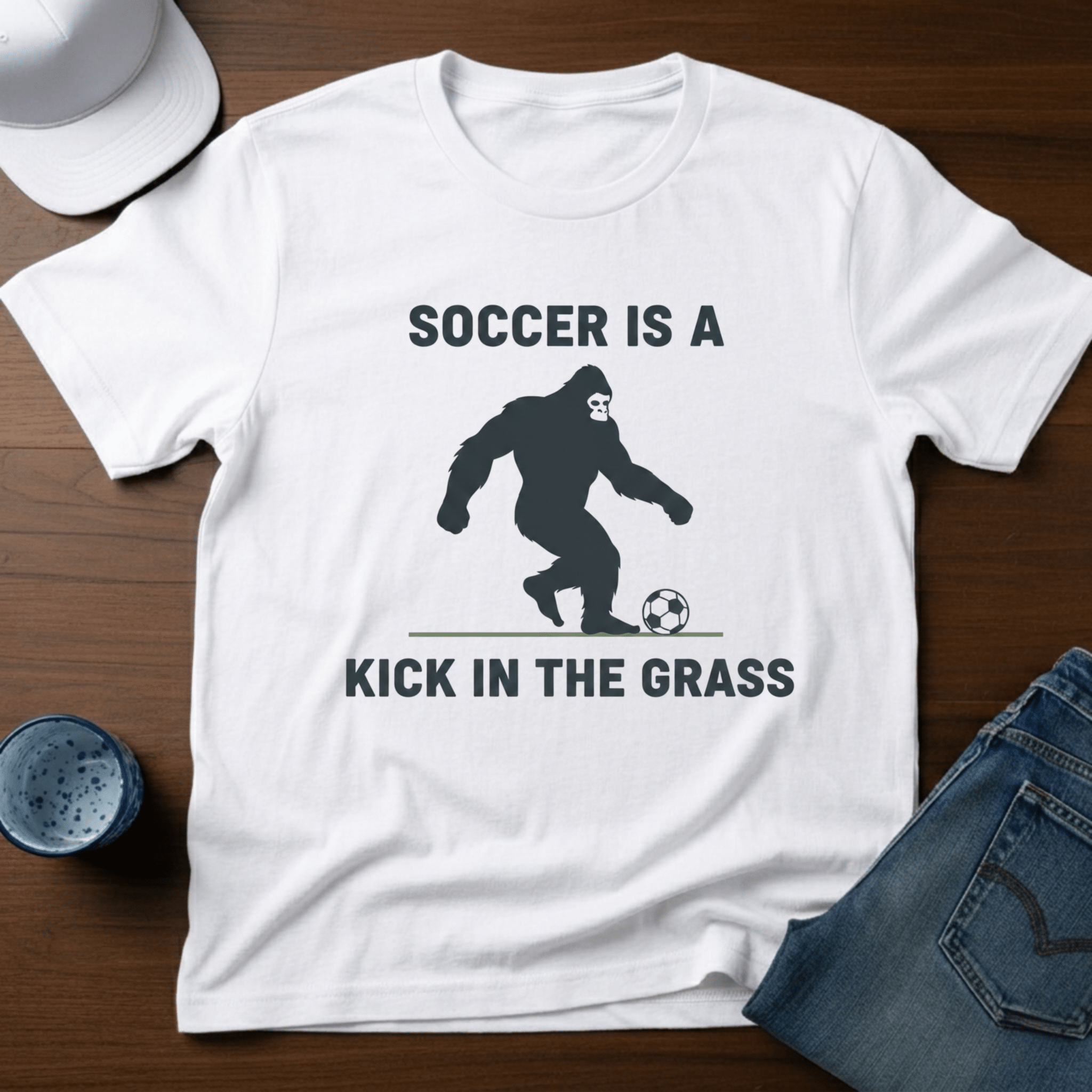 Soccer Is A Kick In The Grass T-Shirt - Deadpan Outdoors Co.