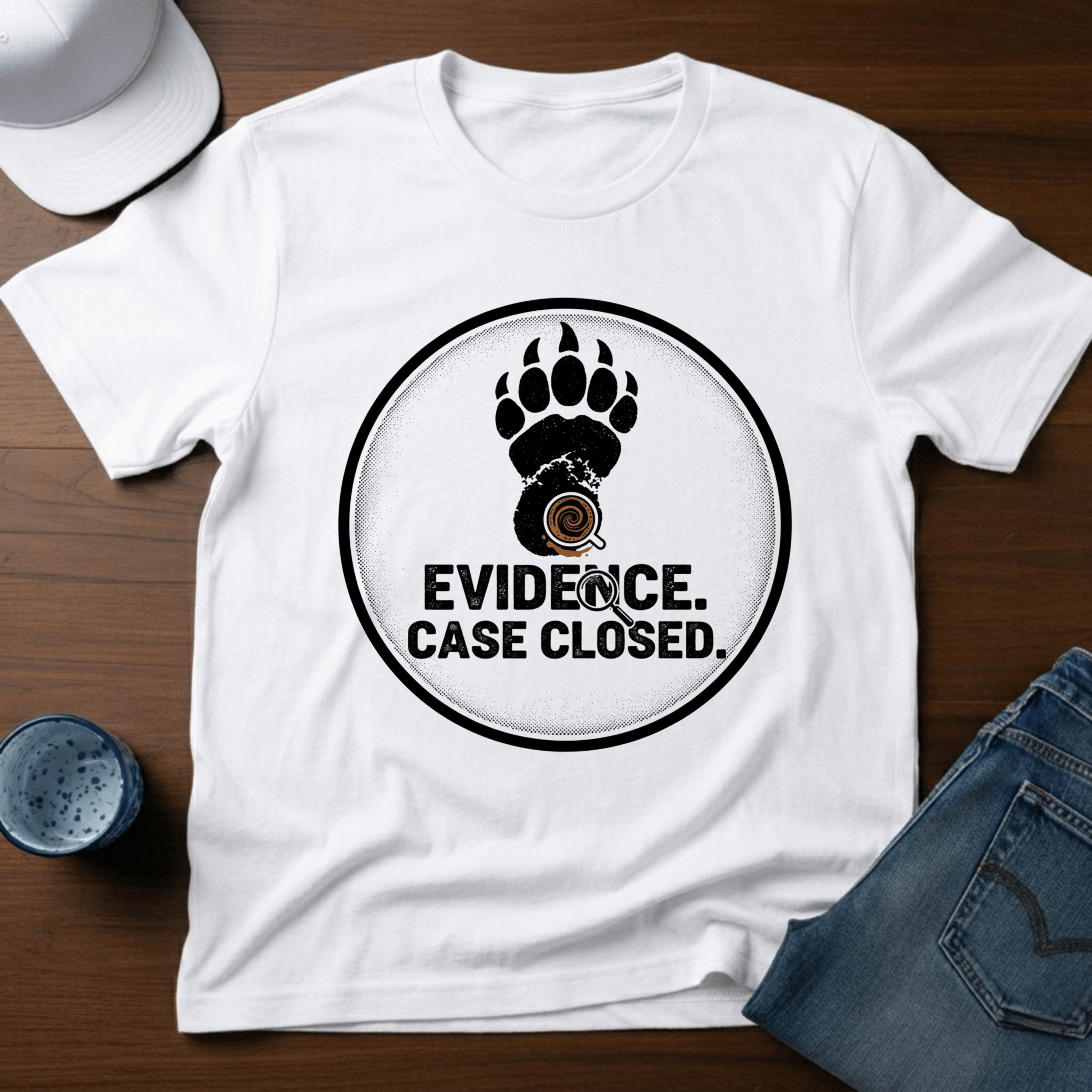 Evidence. Case Closed T-Shirt - Deadpan Outdoors Co.