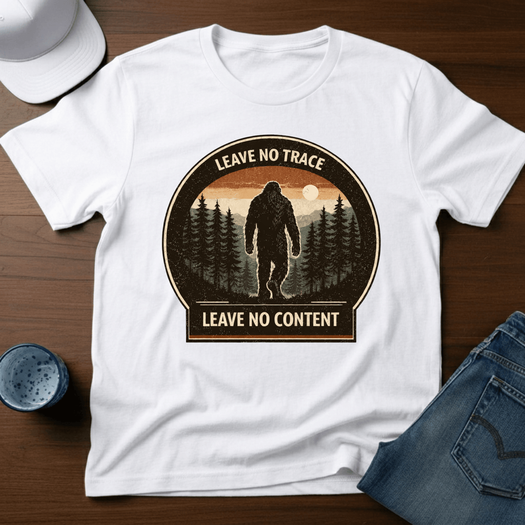 Leave No Trace Leave No Content T-Shirt - Deadpan Outdoors Co.