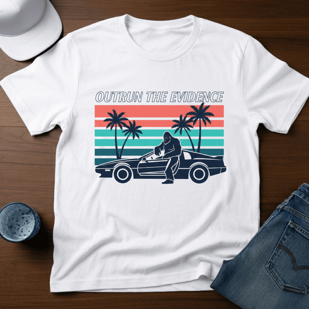Outrun The Evidence T-Shirt - Deadpan Outdoors Co.