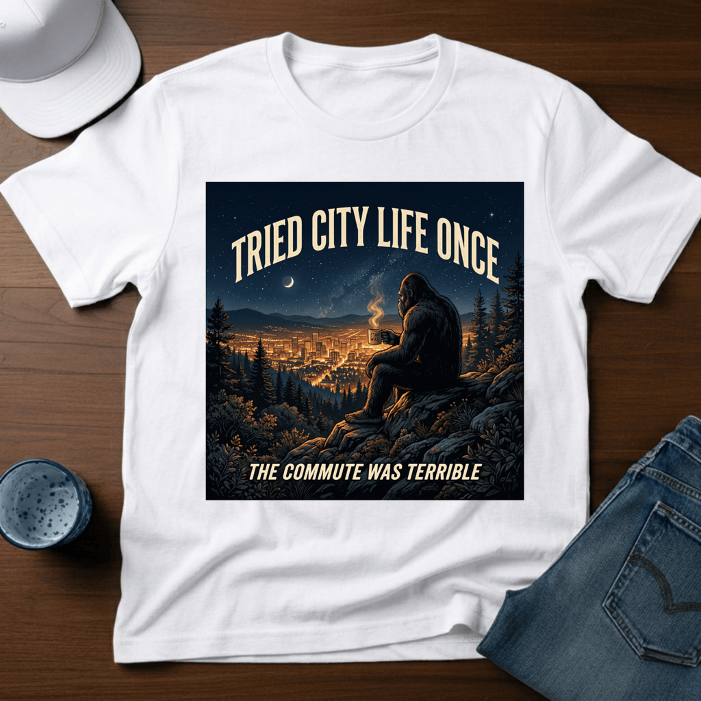 Tried City Life Once - The Commute Was Terrible T-Shirt - Deadpan Outdoors Co.