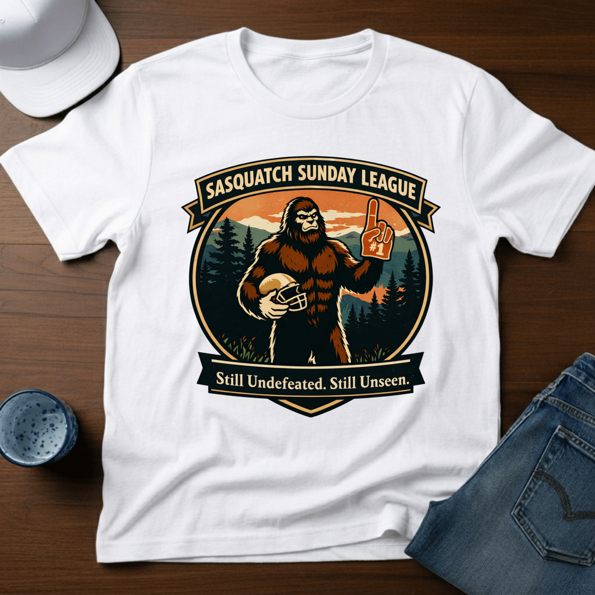Sasquatch Sunday League T-Shirt - Deadpan Outdoors Co.